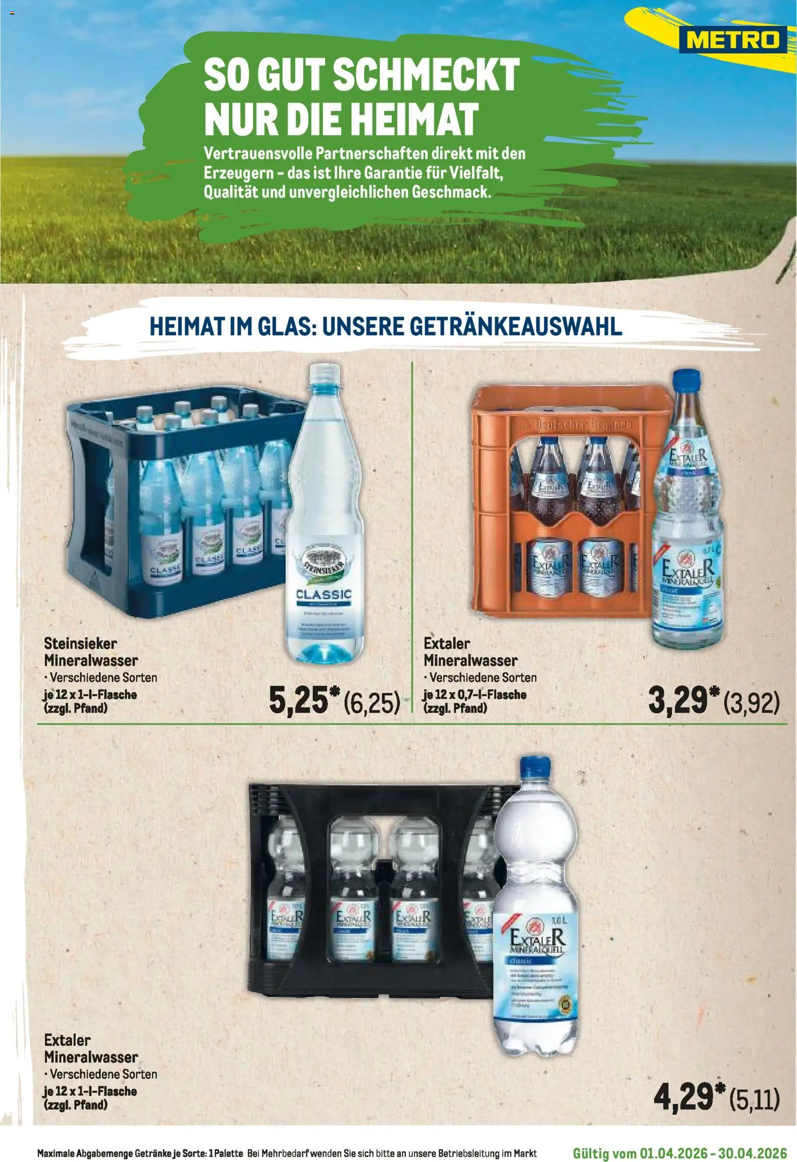 Metro Regionaler Flyer – gültig ab 01.04.2026 | Seite: 45 | Produkte: Mineralwasser