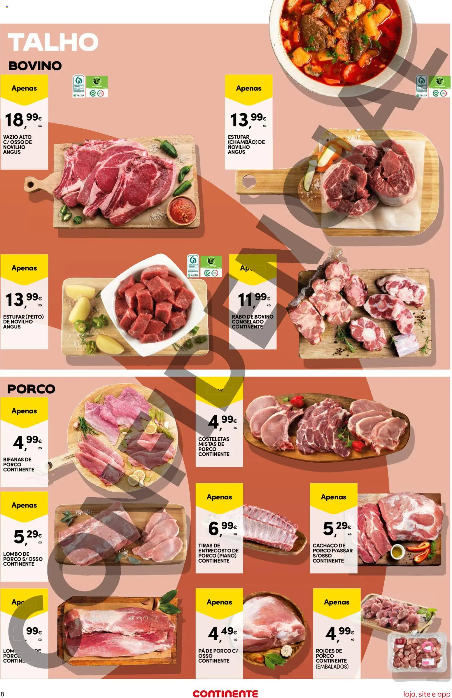 Continente Semanal Continente Bom Dia │ válido de 02.12.2025 | Página: 8 | Produtos: Lombo, Pá