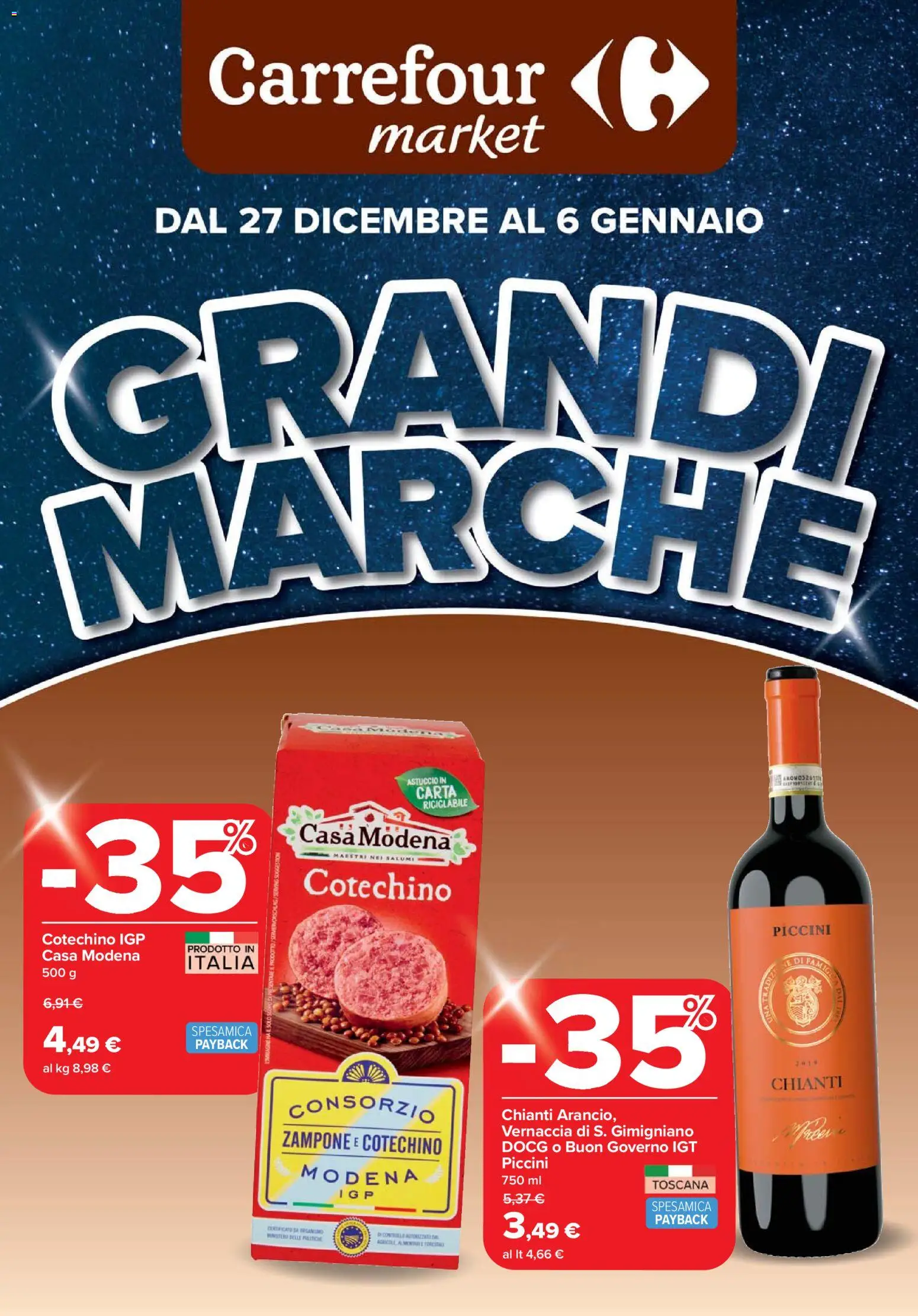 Volantino Carrefour del 27.12.2025 | Pagina: 1 | Prodotti: Astuccio, Cotechino