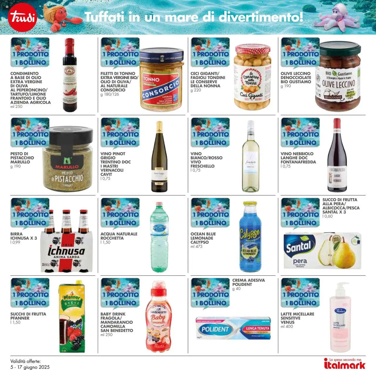 Volantino Italmark del 05.06.2025 | Pagina: 25 | Prodotti: Crema, Frutta, Vino, Olio extra vergine