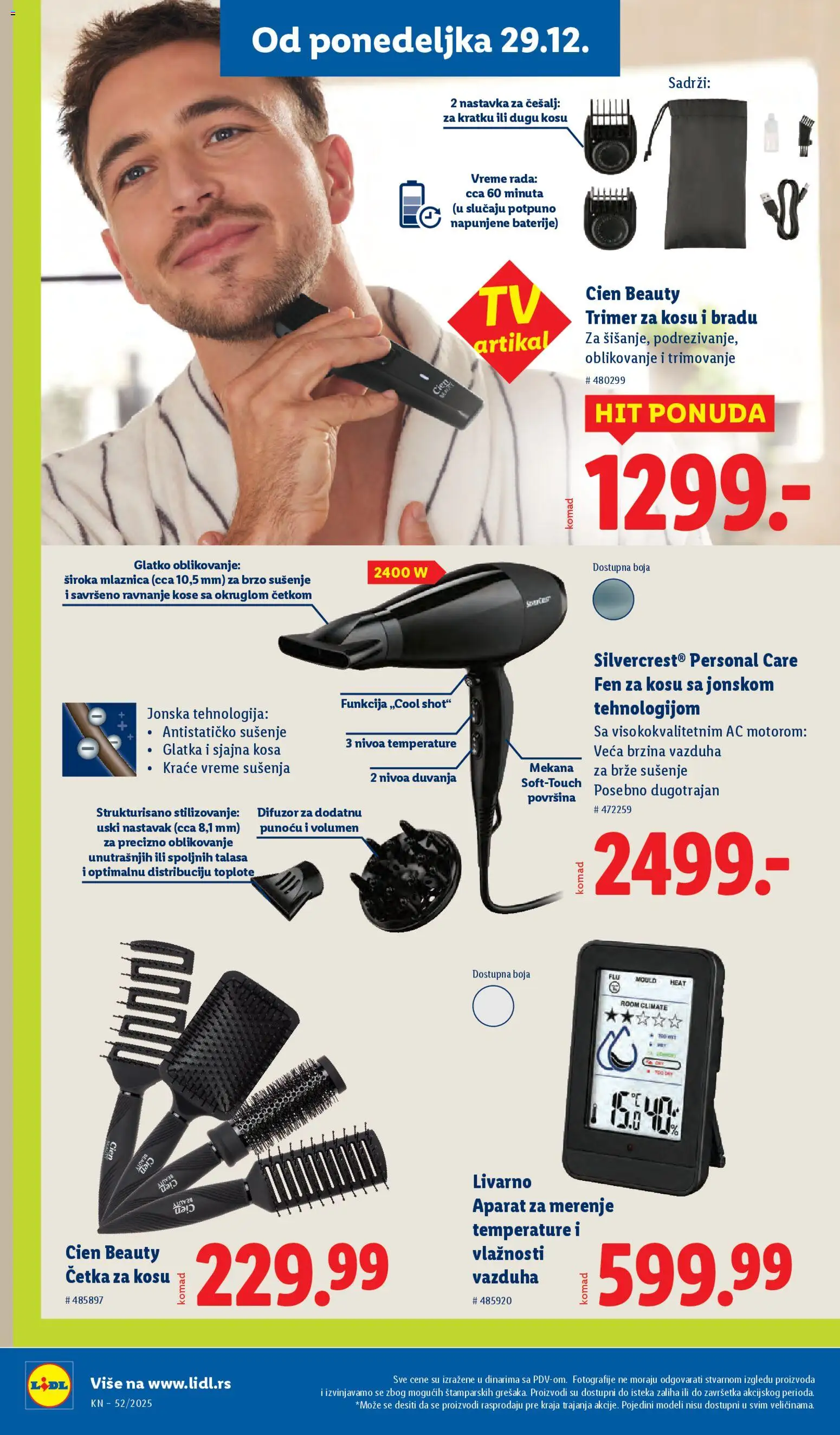 Lidl katalog - važi od 25.12.2025 | Strana: 70 | Proizvode: Cien, Fen, Trimer, Baterije