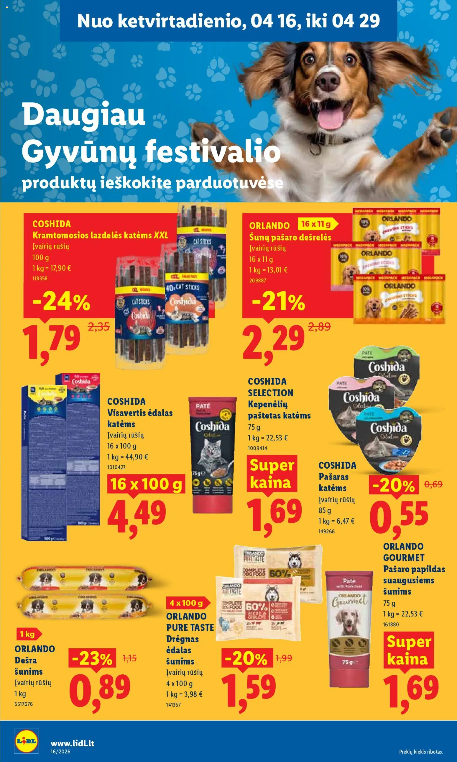 LIDL akcijos nuo 13.04.2026 | Puslapis: 32 | Prekių: Dešrelės, Dešra