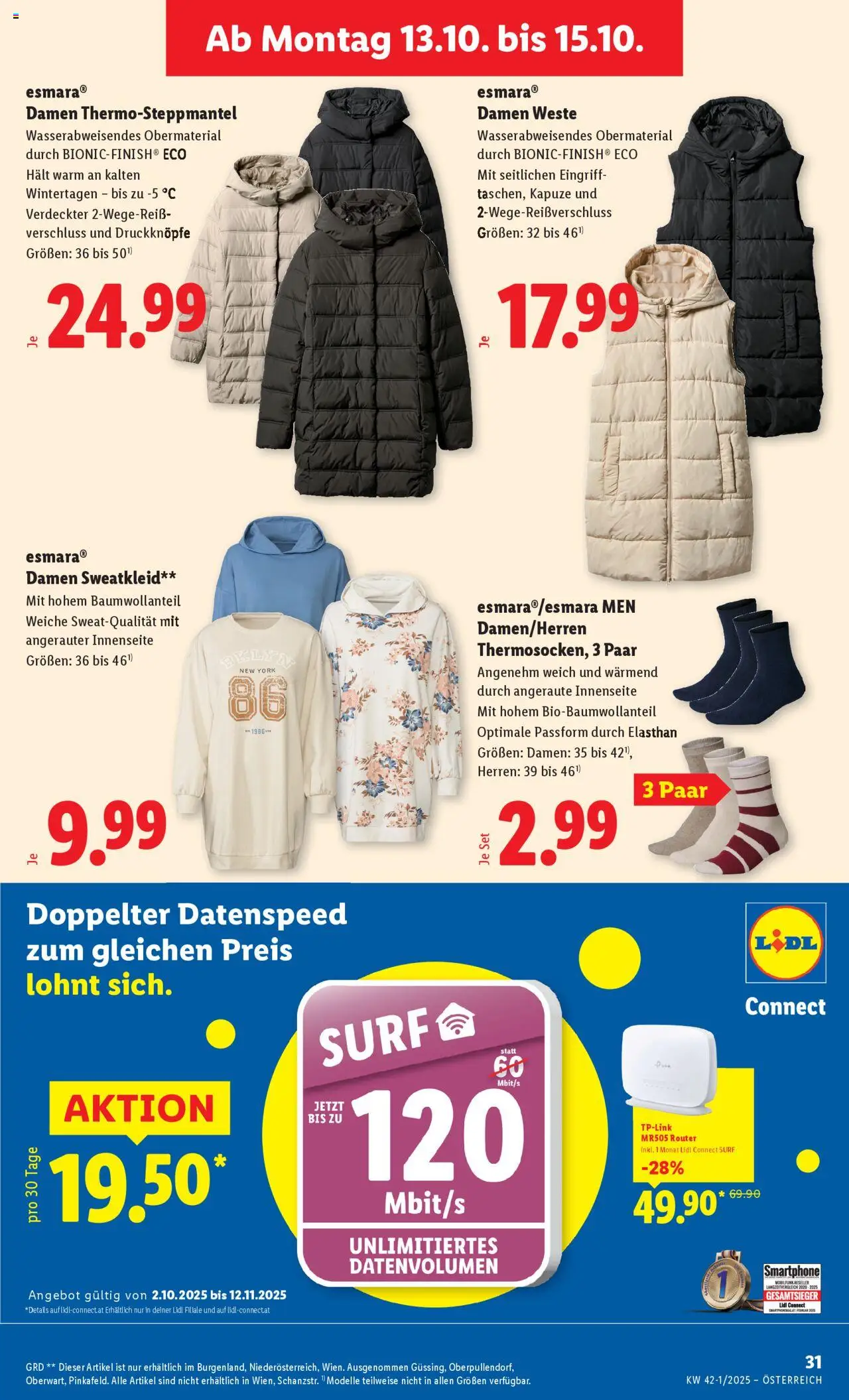 Lidl - Eisenstadt, Ebenfurth, Mattersburg gültig ab 09.10.2025 | Seite: 37 | Produkte: Weste, Smartphone
