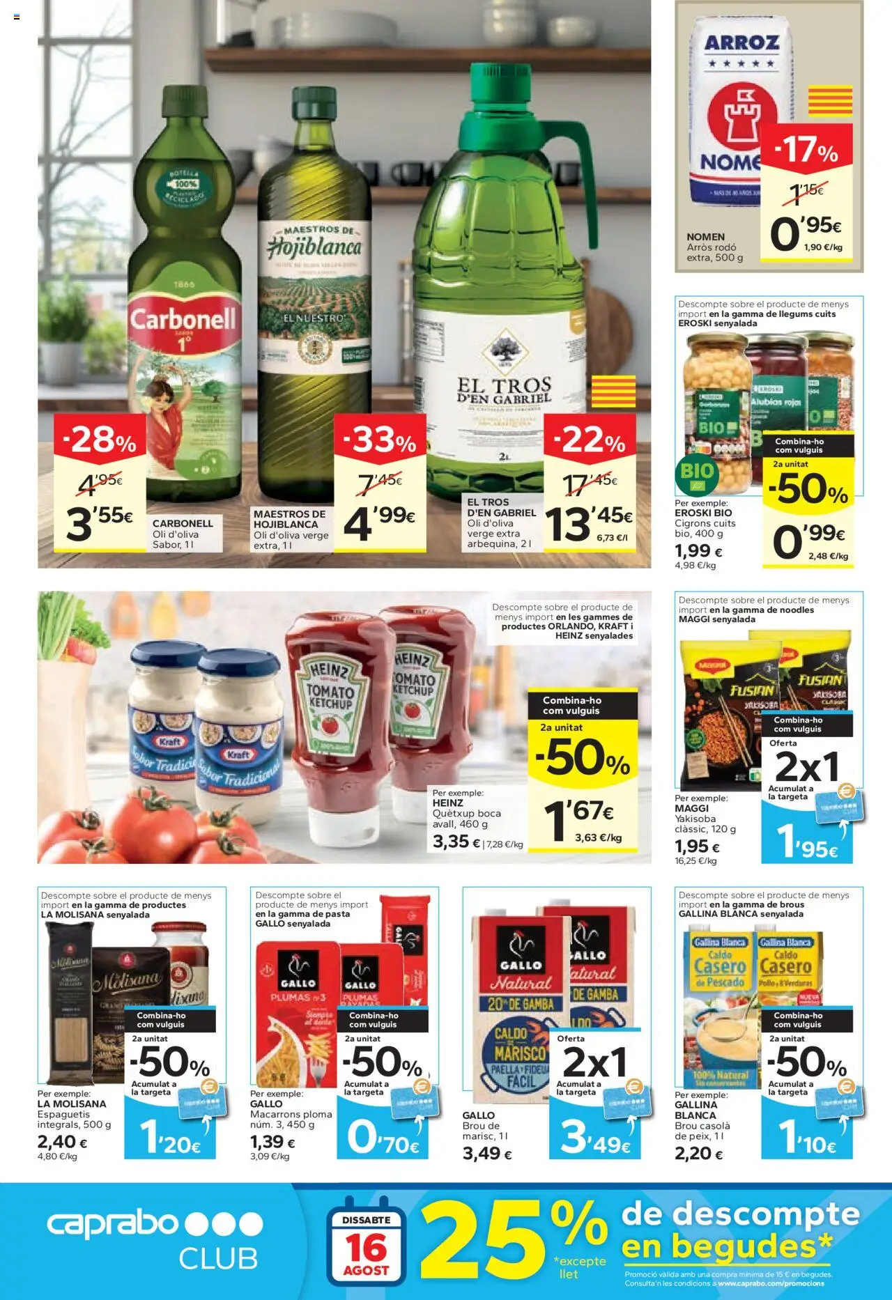 Caprabo - Provincia de Barcelona │ válido desde el 14.08.2025 | Página: 12 | Productos: Arroz, Pescado, Pasta, Gamba