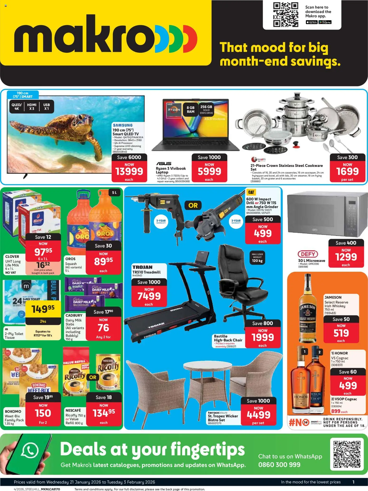 New Makro catalogue – valid from 21.01.2026 | Page: 1 | Products: Grinder, Laptop, Chair, Toilet