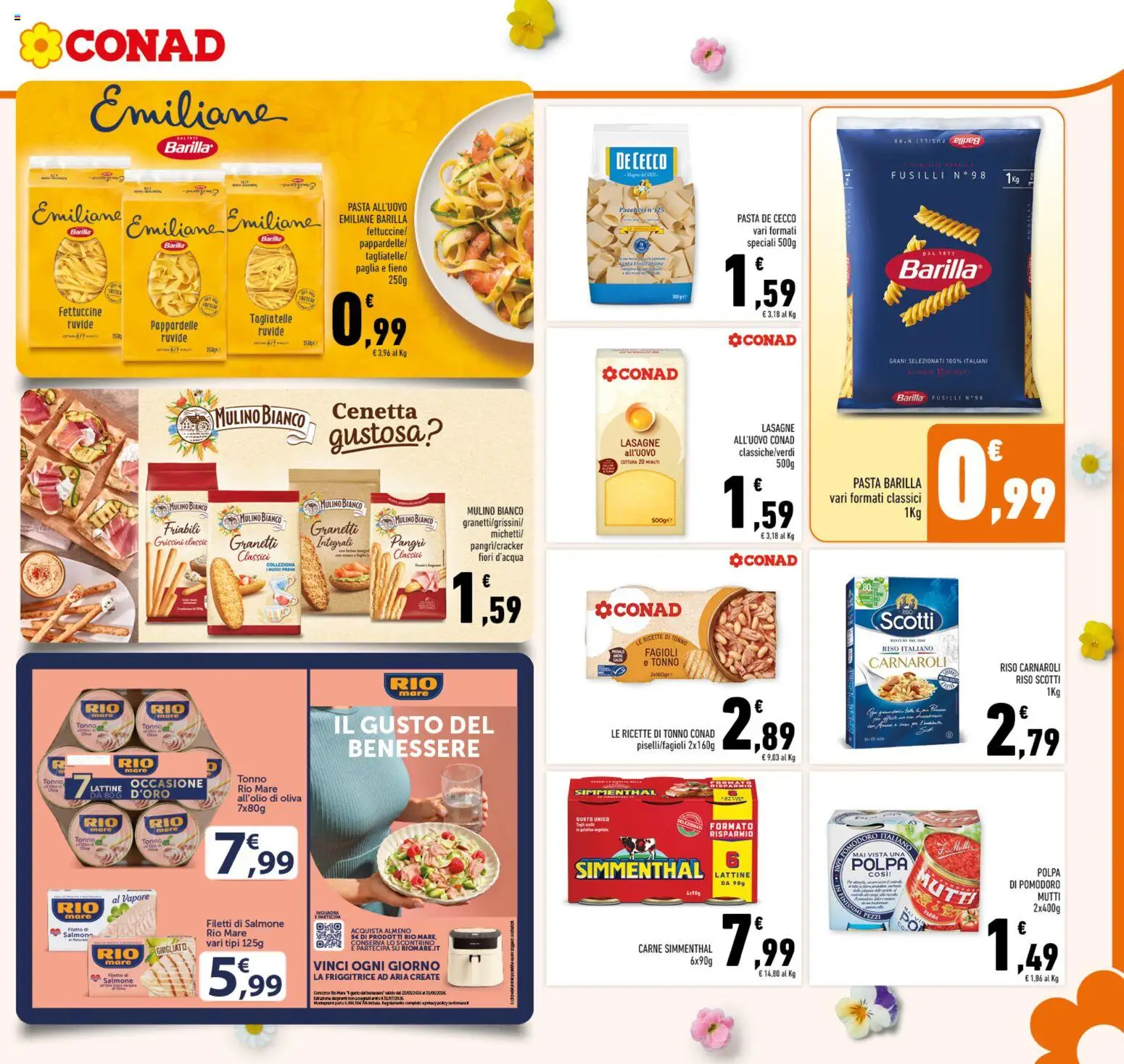 Volantino Conad del 25.03.2026 | Pagina: 19 | Prodotti: Salmone, Olive, Grissini, Fettuccine