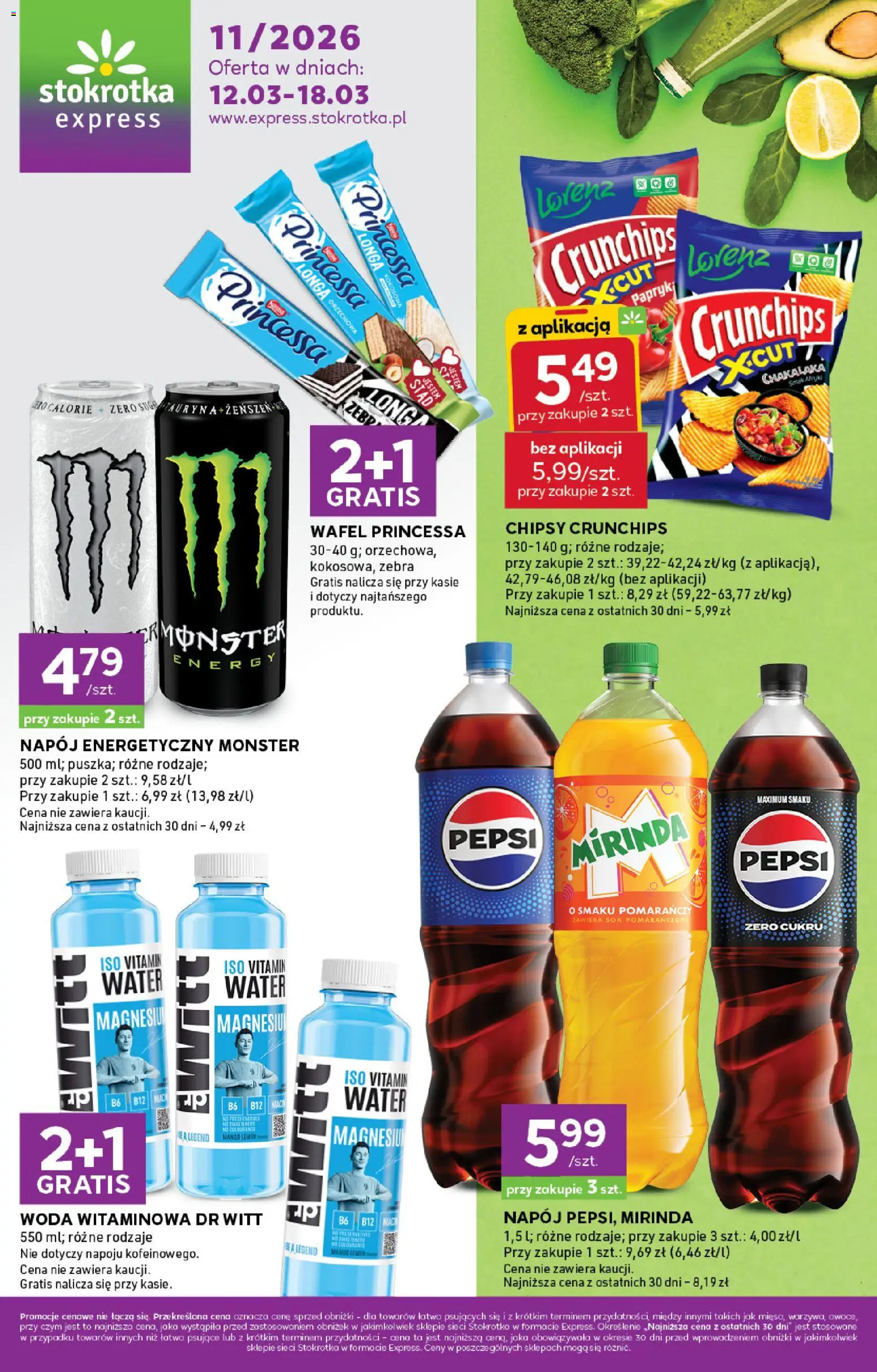 Stokrotka gazetka - Express od 12.03.2026 | Strona: 1 | Produkty: Stokrotka, Pepsi, Sok, Woda