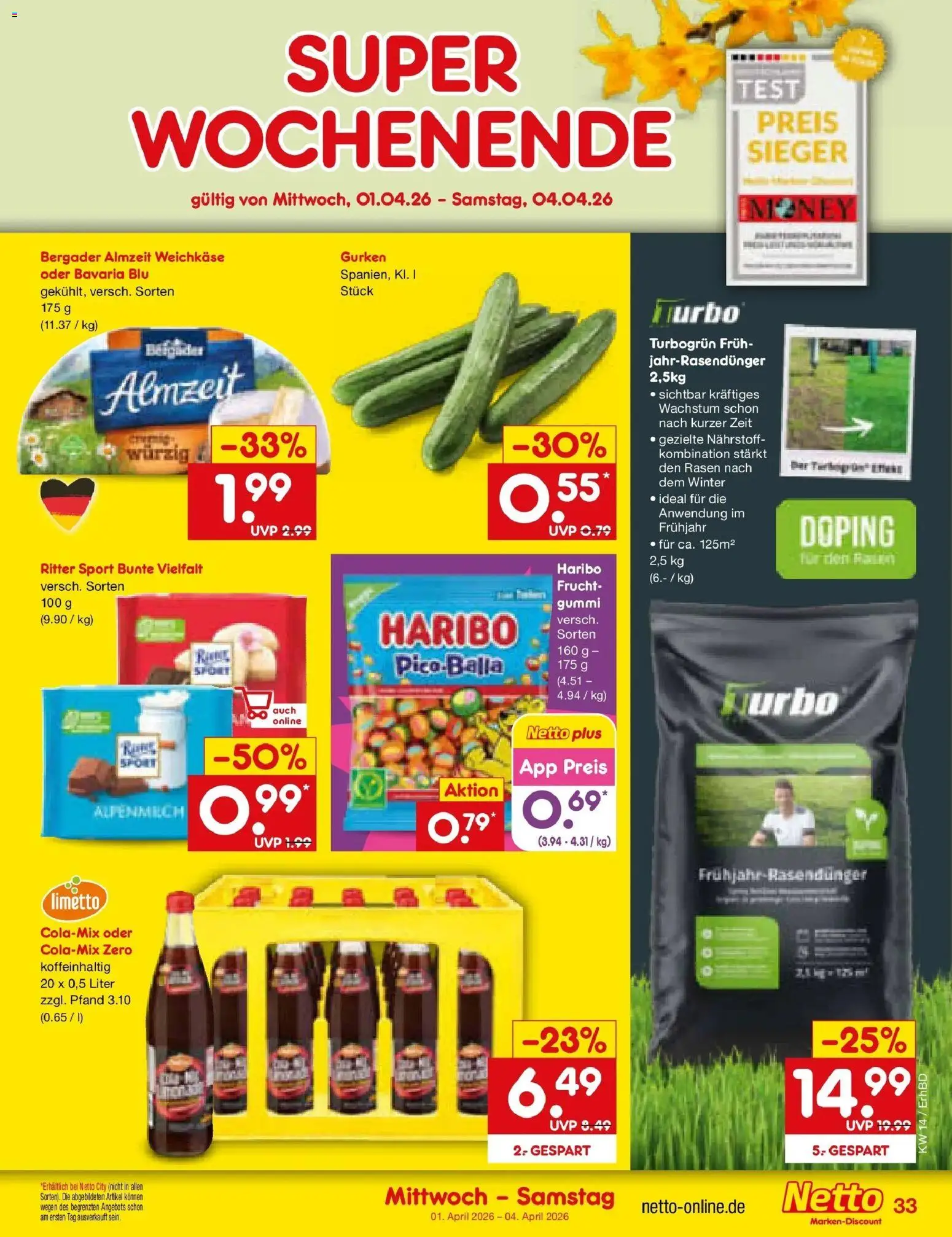 Netto Marken-Discount Prospekt Velden	 – gültig ab 30.03.2026 | Seite: 47 | Produkte: Haribo, Ritter sport, Gurken