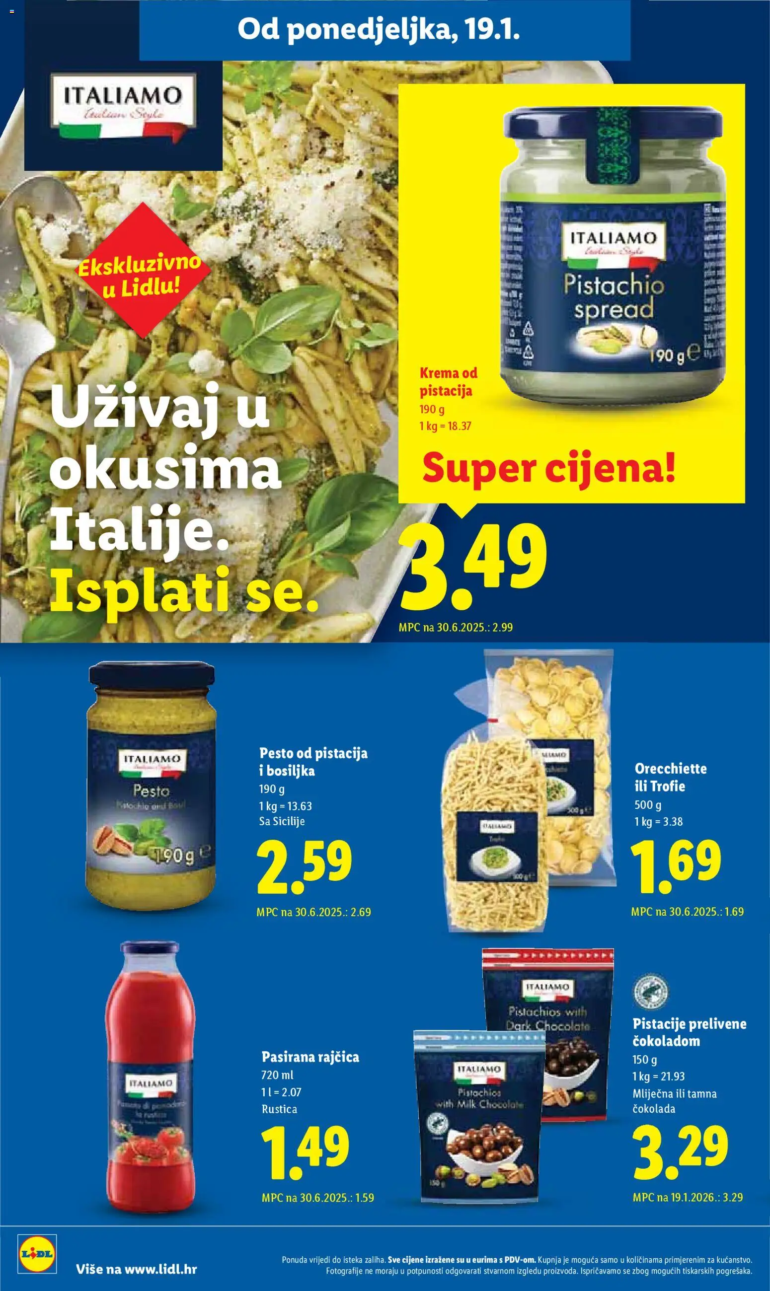 Lidl katalog | vrijedi od 19.01.2026 | Stranica: 14 | Proizvodi: Pasirana rajčica, Krema, Pasta, Rajčica