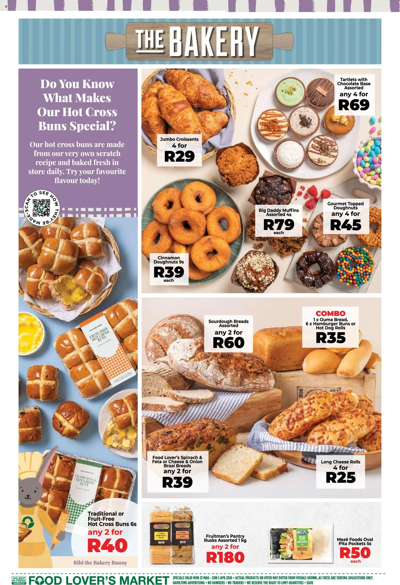 New Food Lover's Market catalogue – valid from 23.03.2026 | Page: 5 | Products: Cheese, Bread, Chocolate, Rusks