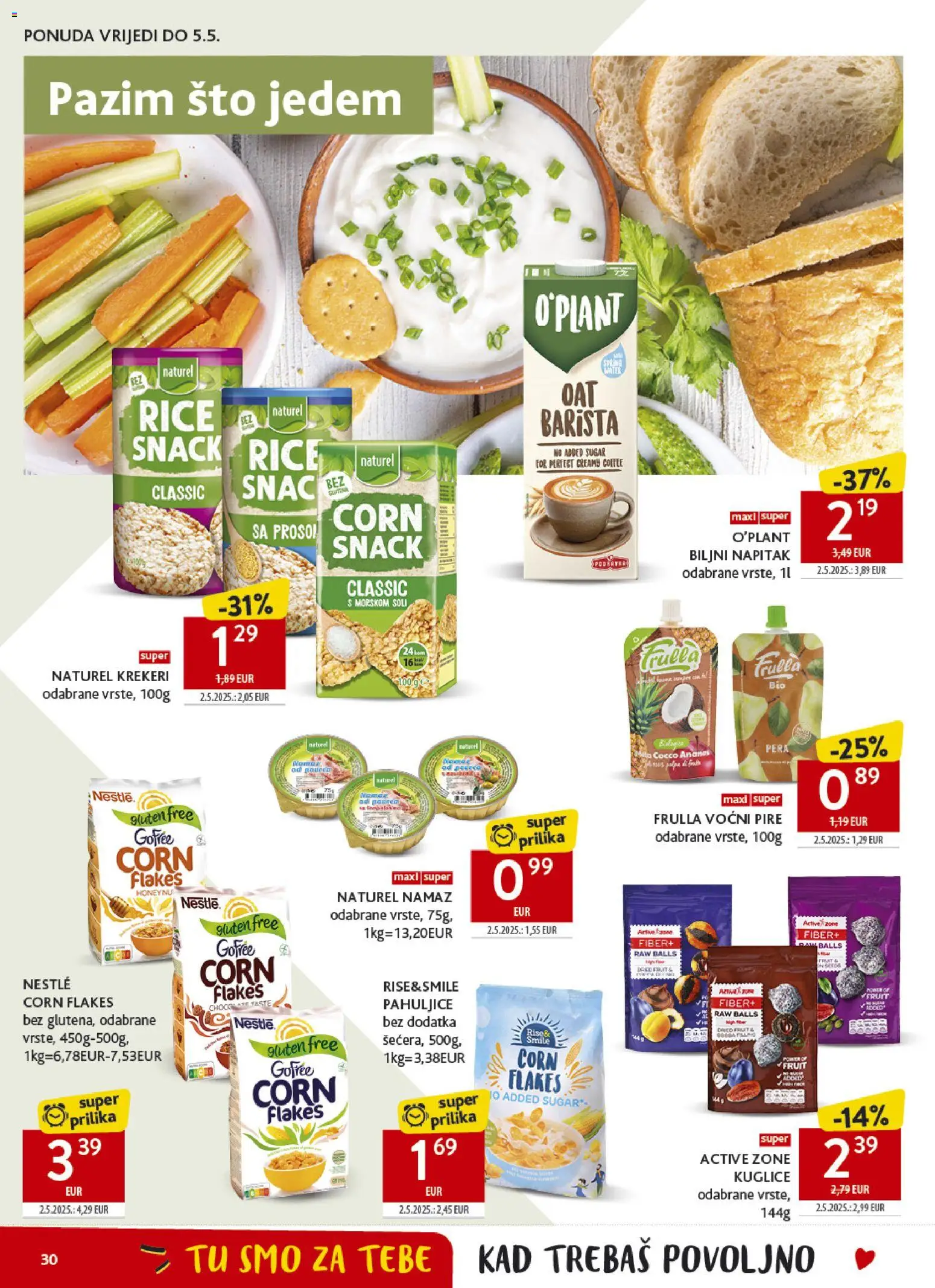 Konzum katalog | vrijedi od 22.04.2026 | Stranica: 30 | Proizvodi: Ananas, Krekeri, Proso, Namaz