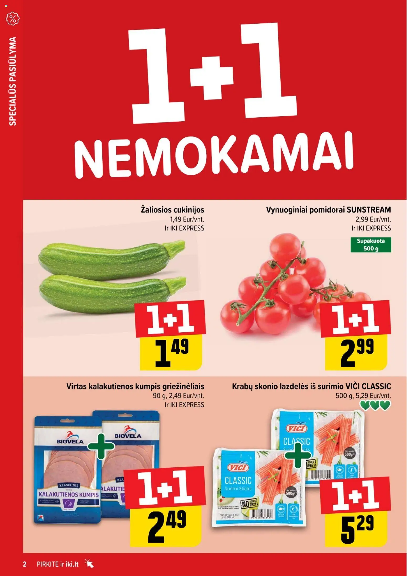 IKI akcijos nuo 01.12.2025 | Puslapis: 2 | Prekių: Kumpis, Pomidorai