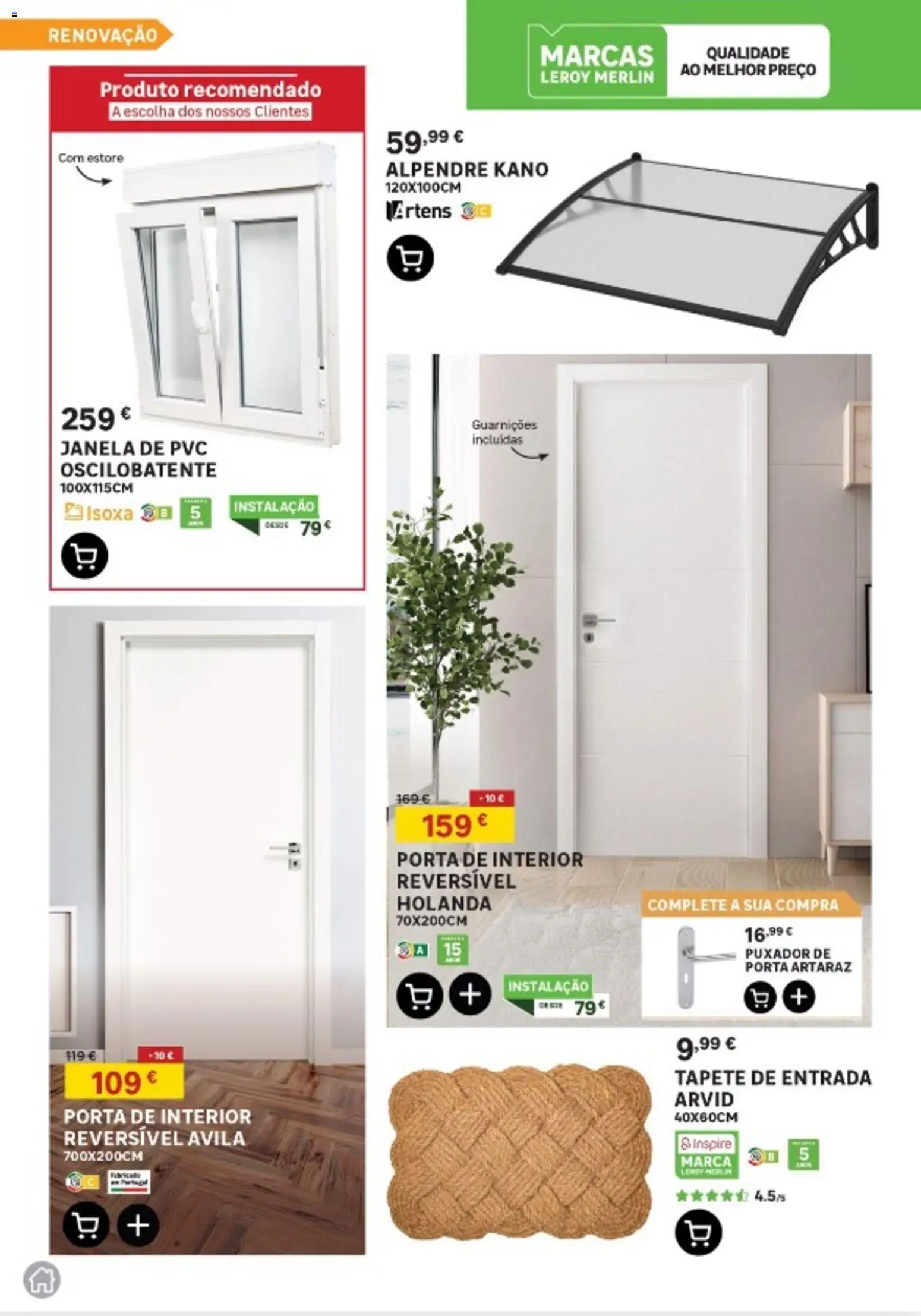 Leroy Merlin Arquipélago dos Açores │ válido de 13.11.2025 | Página: 5 | Produtos: Porta, Janela, Tapete