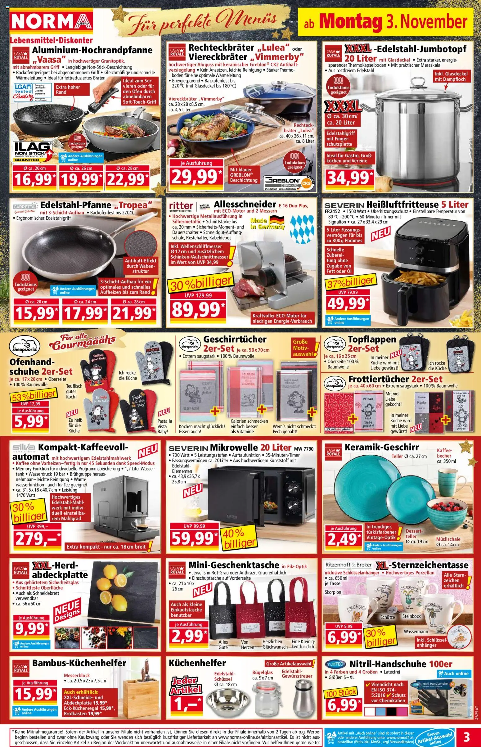 Norma Flugblatt gültig ab 03.11.2025 | Seite: 4 | Produkte: Mikrowelle, Öl, Kaffee, Tee
