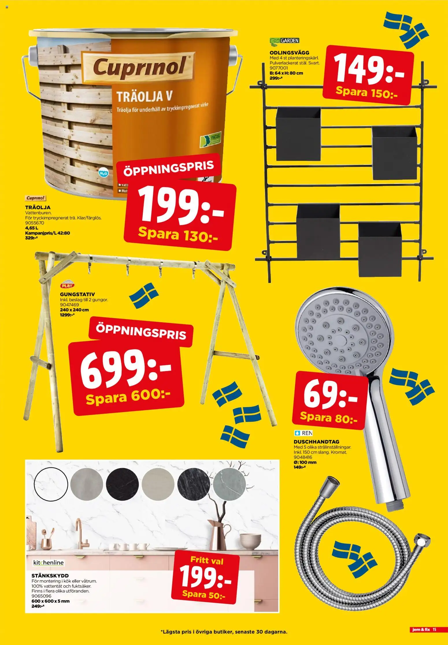 Jem & Fix reklamblad aktuell från 22.04.2026 | Sida: 15 | Produkter: Träolja