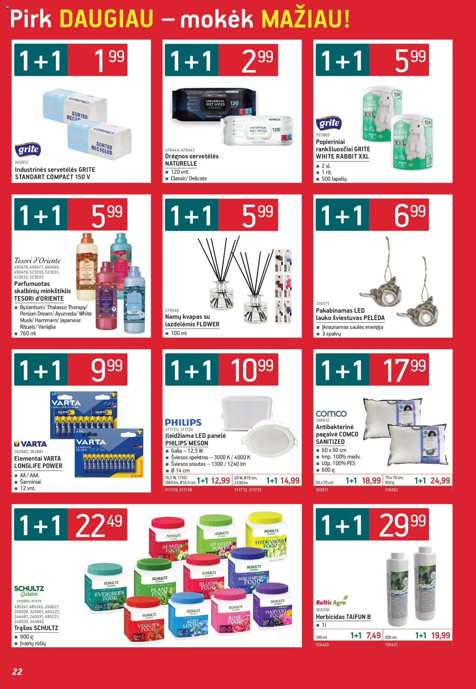 ERMITAŽAS akcijos nuo 04.05.2026 | Puslapis: 22 | Prekių: Kvapas, Pagalvė
