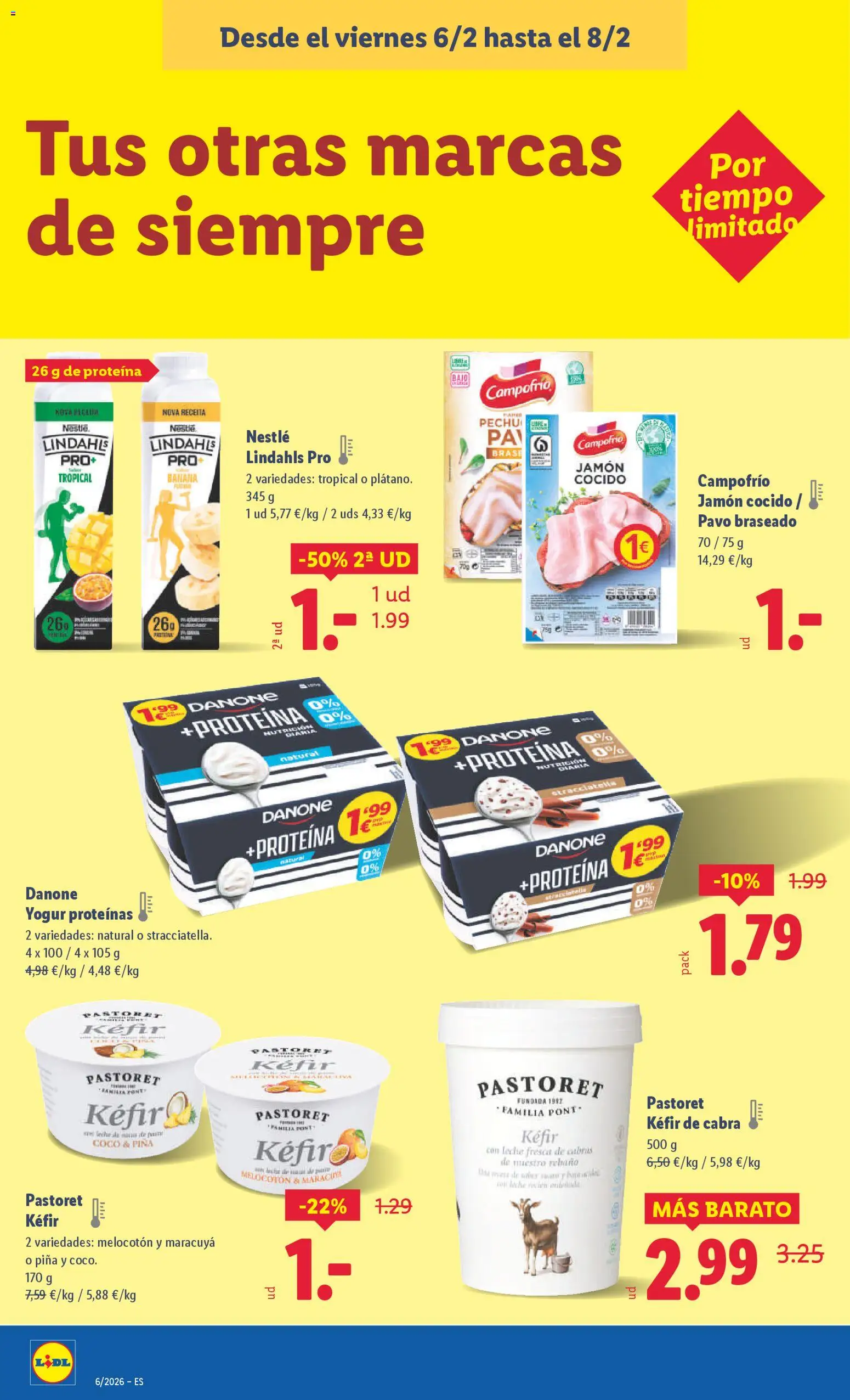 Lidl folleto │ válido desde el 02.02.2026 | Página: 30 | Productos: Leche, Yogur, Jamón, Τυρόπιτα