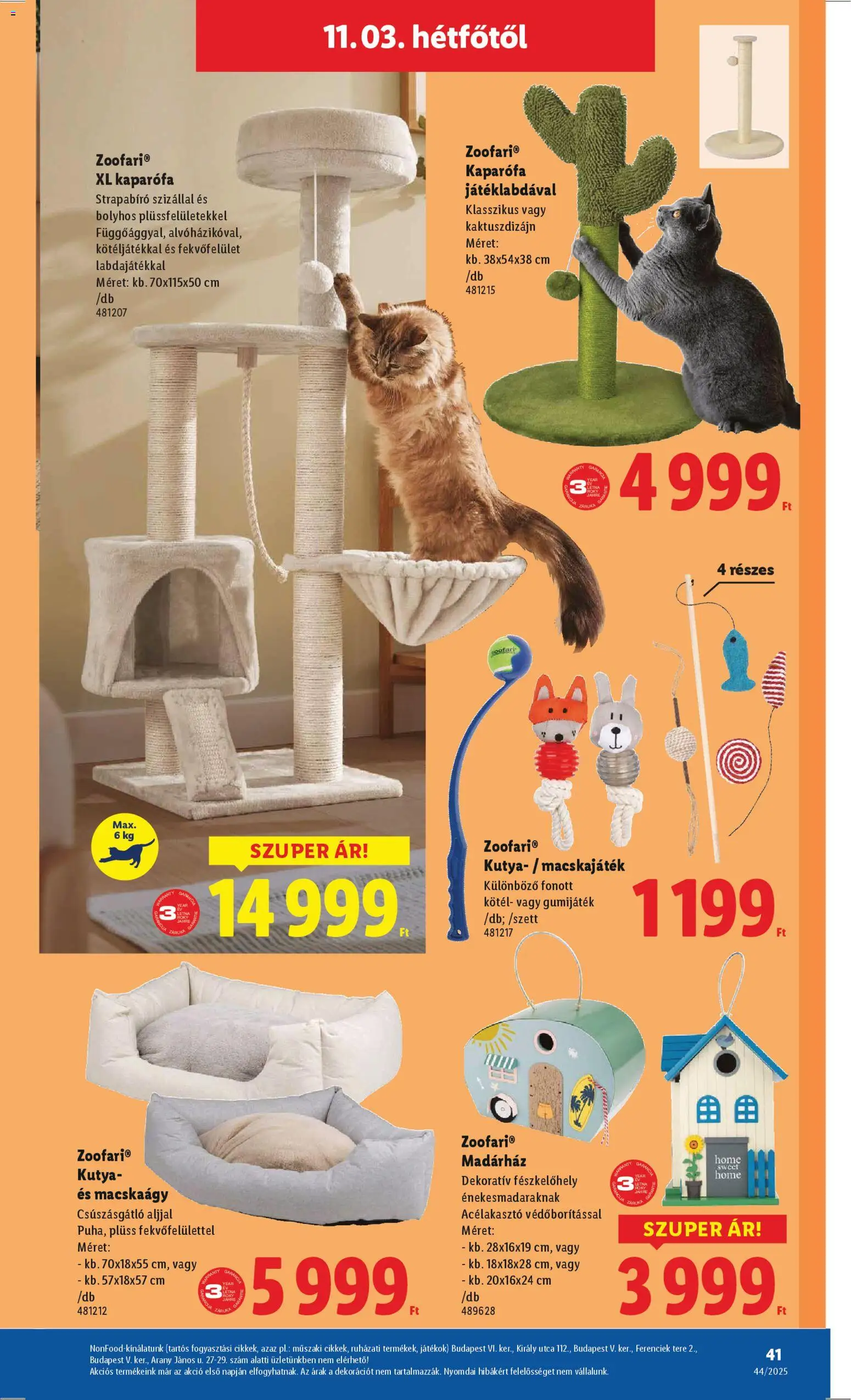 Lidl akciós ujság - amely érvényes a következő dátumtól: 30.10.2025 | Oldal: 41 | Termékek: Kötél, Játékok, Plüss