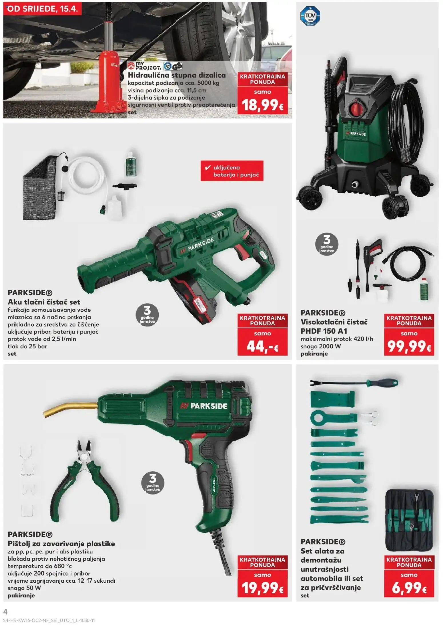 Kaufland katalog | vrijedi od 14.04.2026 | Stranica: 4 | Proizvodi: Sredstva za čiščenje, Ventil, Parkside, Visokotlačni čistač
