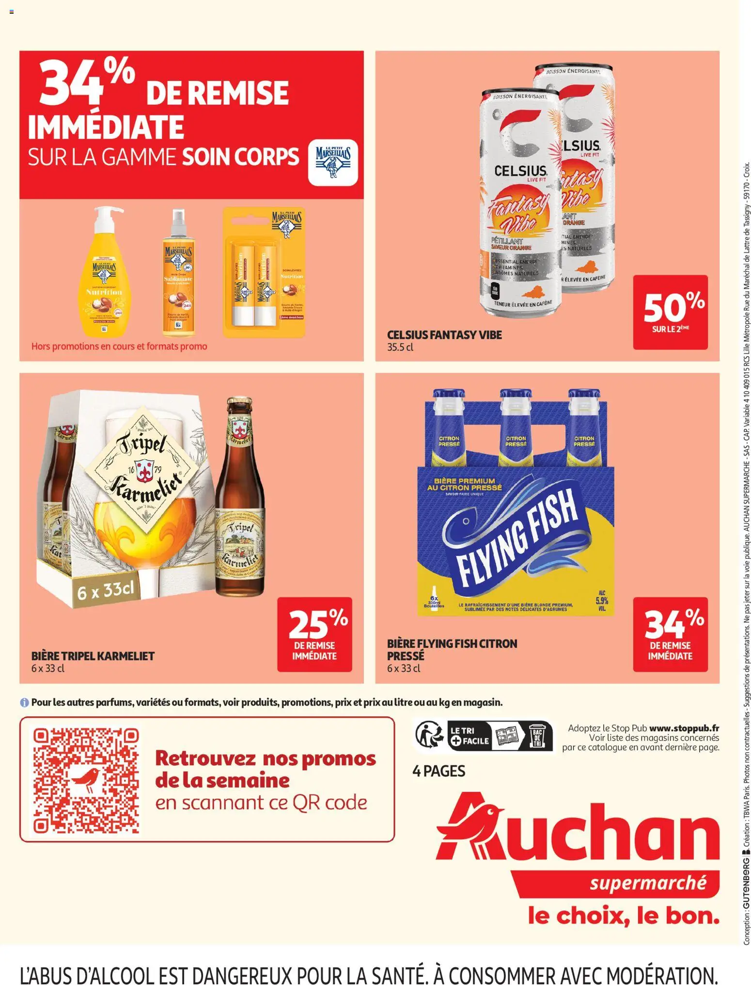 {H1} | Page: 4 | Produits: Citron, Bière blonde, Boisson énergisante, Bière