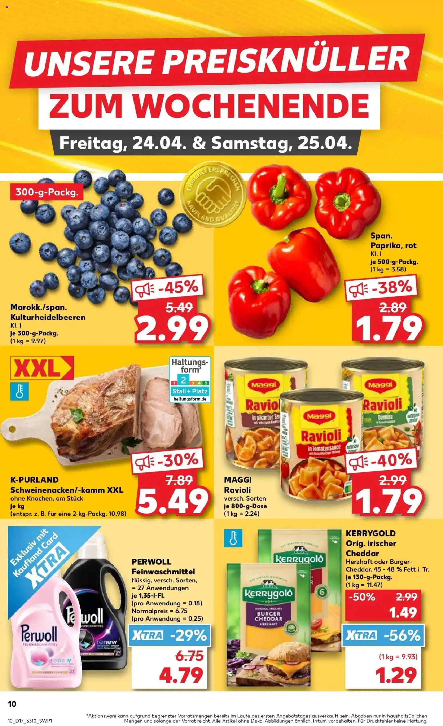 Kaufland Prospekt Halle (Saale)	 – gültig ab 23.04.2026 | Seite: 10 | Produkte: Maggi, Burger, Perwoll
