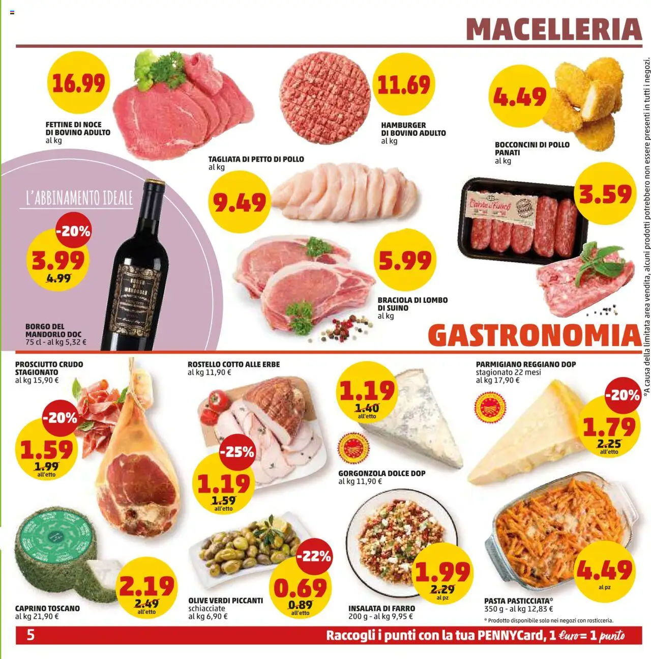 Volantino PENNY del 11.09.2025 | Pagina: 5 | Prodotti: Bovino, Petto di Pollo, Suino, Parmigiano reggiano