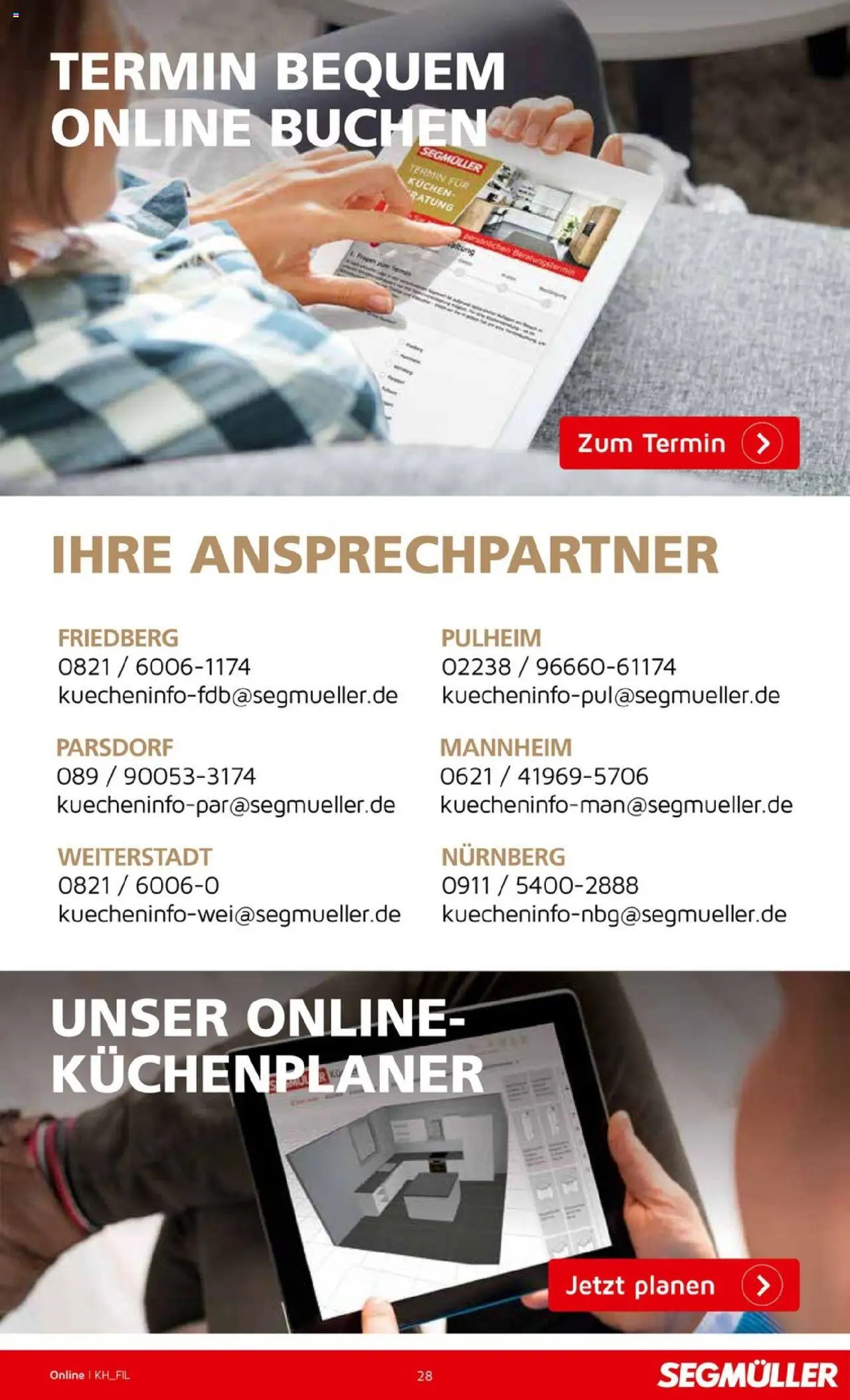 Segmüller Küchenkatalog – gültig ab 16.09.2025 | Seite: 28 | Produkte: Kuchen