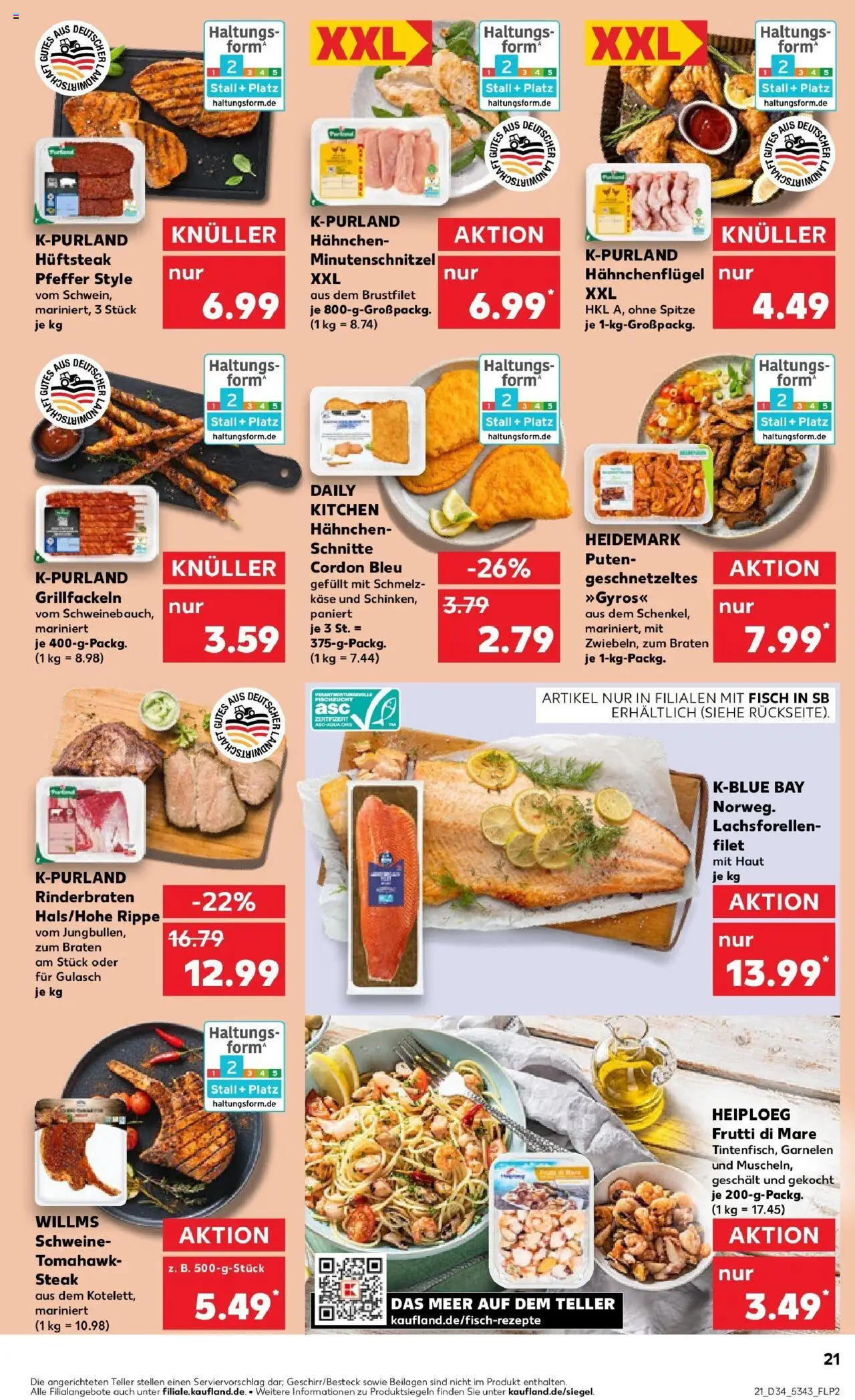 Kaufland prospekt Erbach	 - gültig ab dem 21.08.2025 | Seite: 21 | Produkte: Käse, Garnelen, Pfeffer, Steak