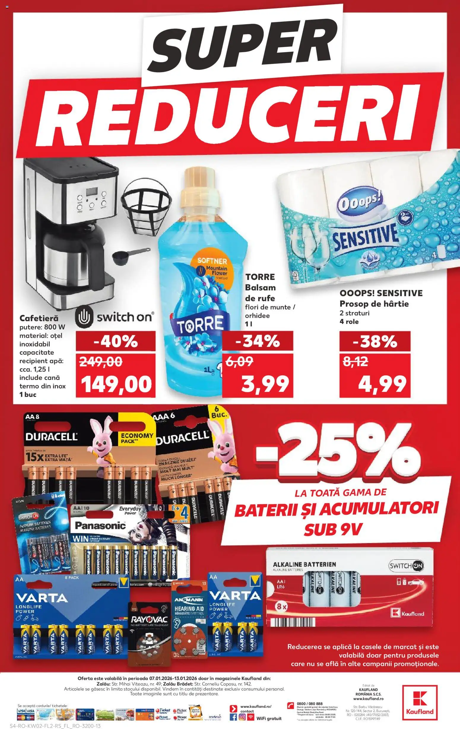 Noul catalog Kaufland – valabil de la 07.01.2026 | Pagină: 4 | Produse: Cafetieră, Orhidee, Role, Balsam