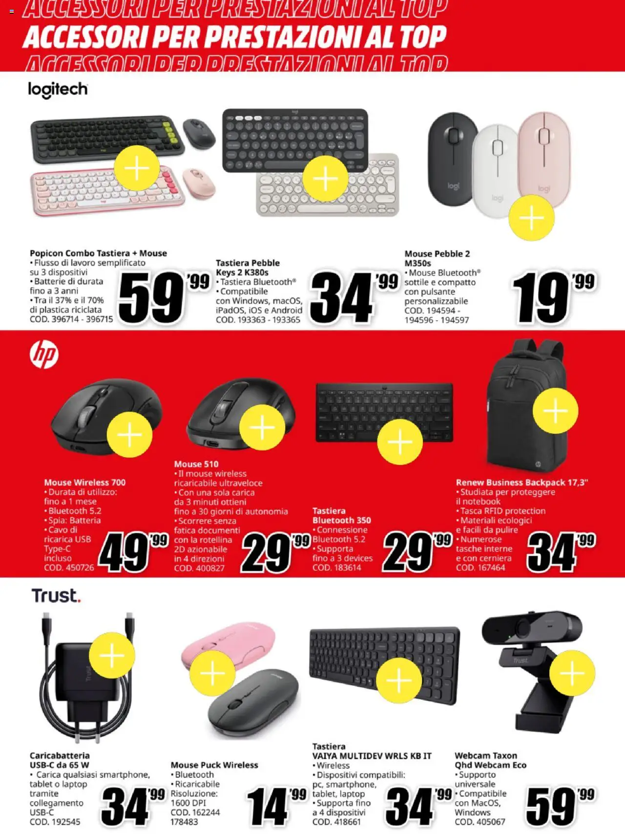 Volantino Media World del 03.10.2025 | Pagina: 10 | Prodotti: Notebook, Tastiera, Batteria, Batterie