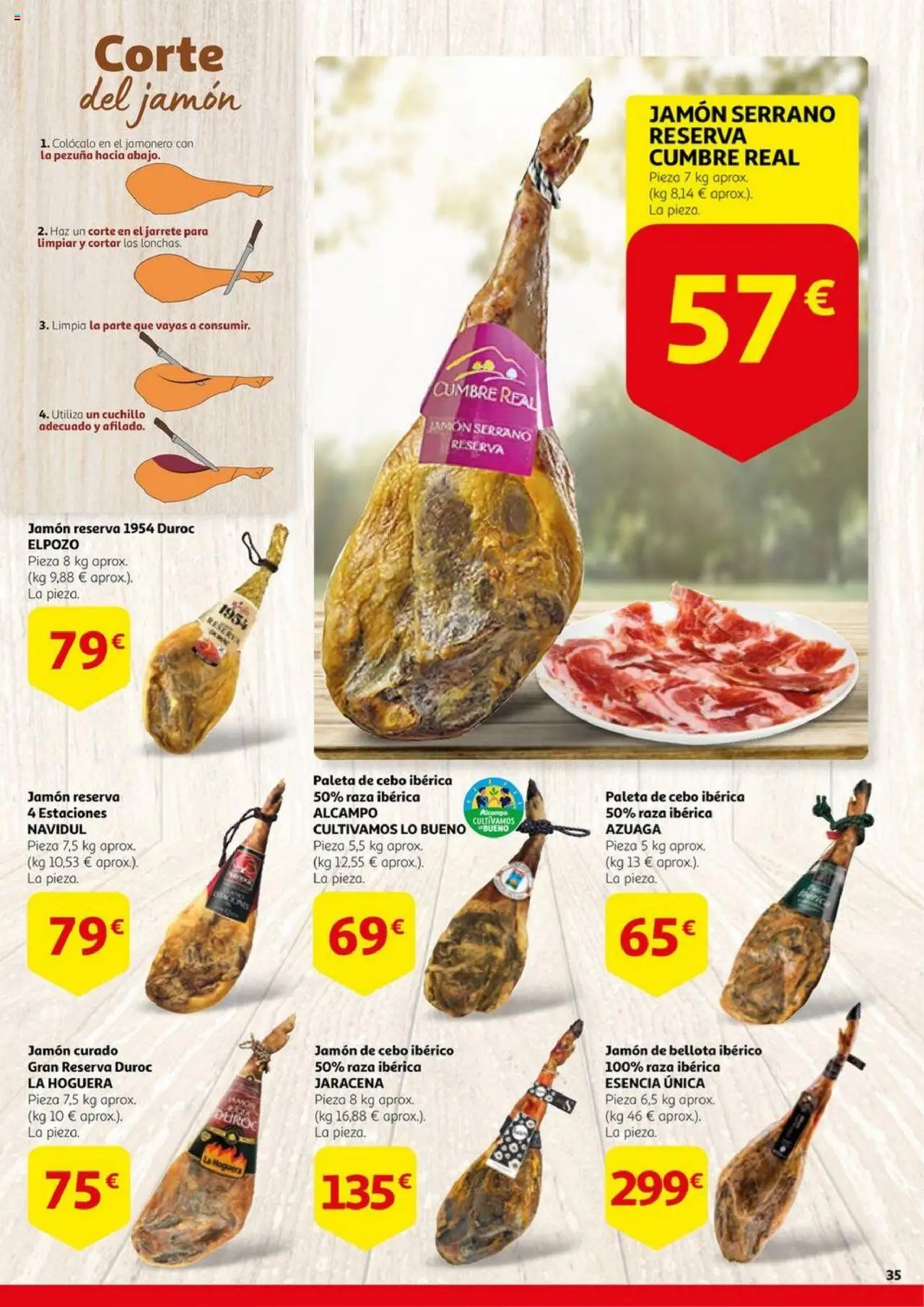 Alcampo - HG Unificado Nacional  │ válido desde el 03.06.2025 | Página: 35 | Productos: Jamón serrano, Jamón