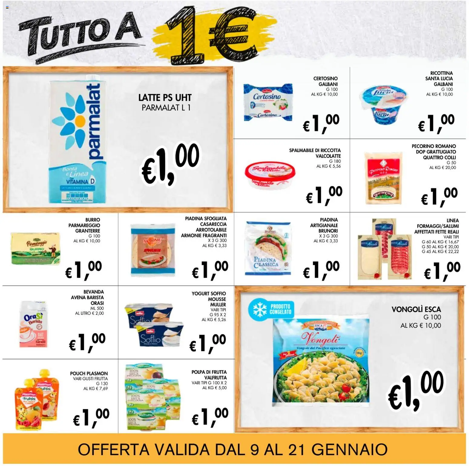 Volantino Coal del 09.01.2026 | Pagina: 11 | Prodotti: Yogurt, Vongole, Burro, Pecorino Romano