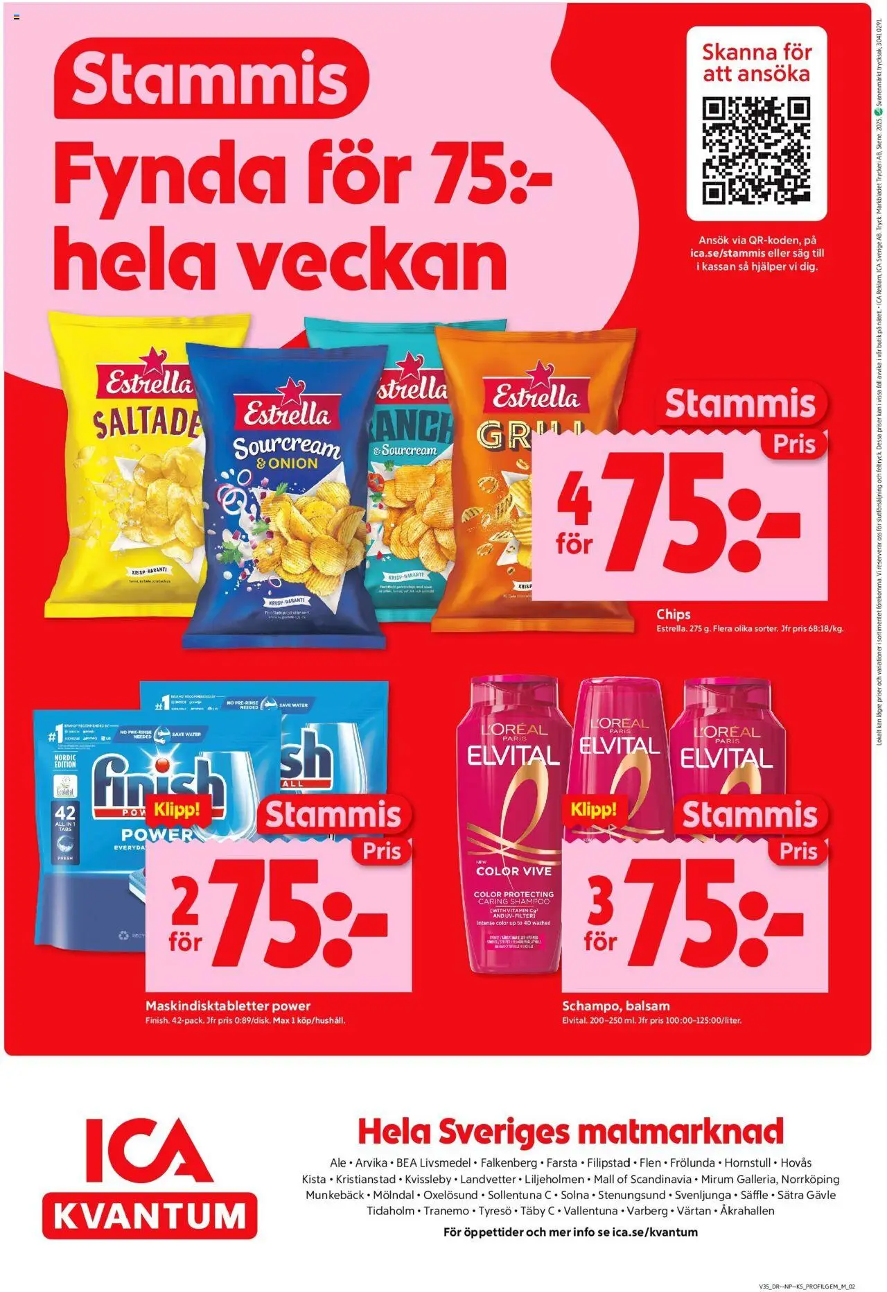 ICA Kvantum reklamblad aktuell från 25.08.2025 | Sida: 8 | Produkter: Balsam, Såg, Chips