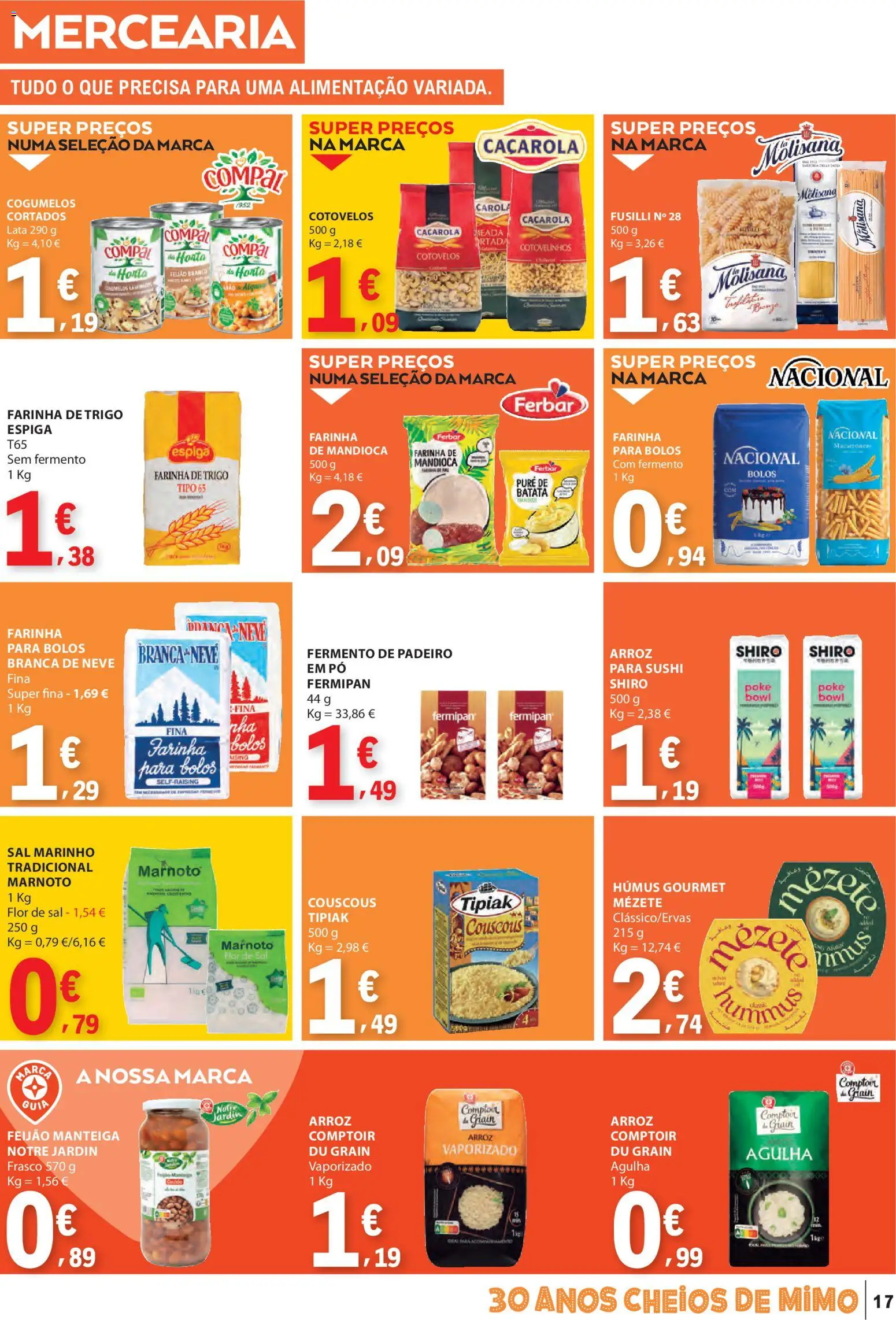 E.Leclerc folheto │ válido de 12.02.2026 | Página: 17 | Produtos: Batata, Sal, Manteiga, Arroz