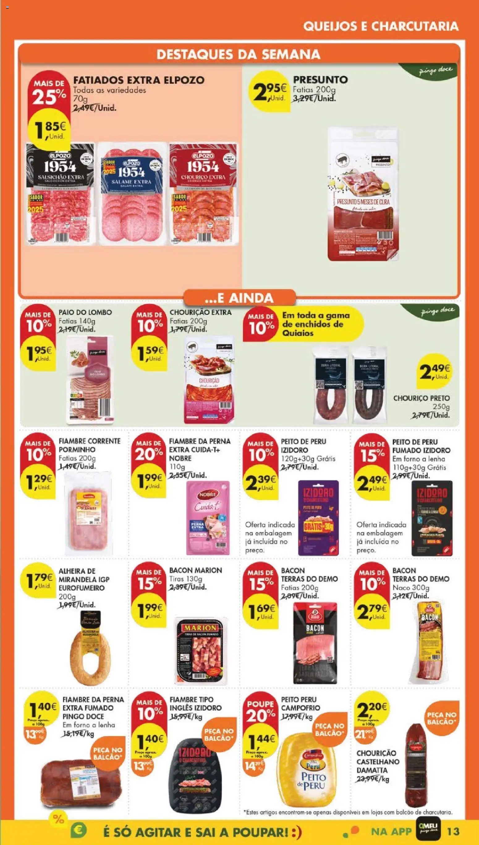 Pingo Doce folheto │ válido de 13.01.2026 | Página: 15 | Produtos: Bacon, Peru, Presunto, Chouriço