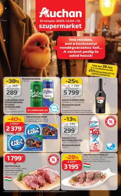 Auchan - Akciós újság Szupermarket - amely érvényes a következő dátumtól: 04.12.2025