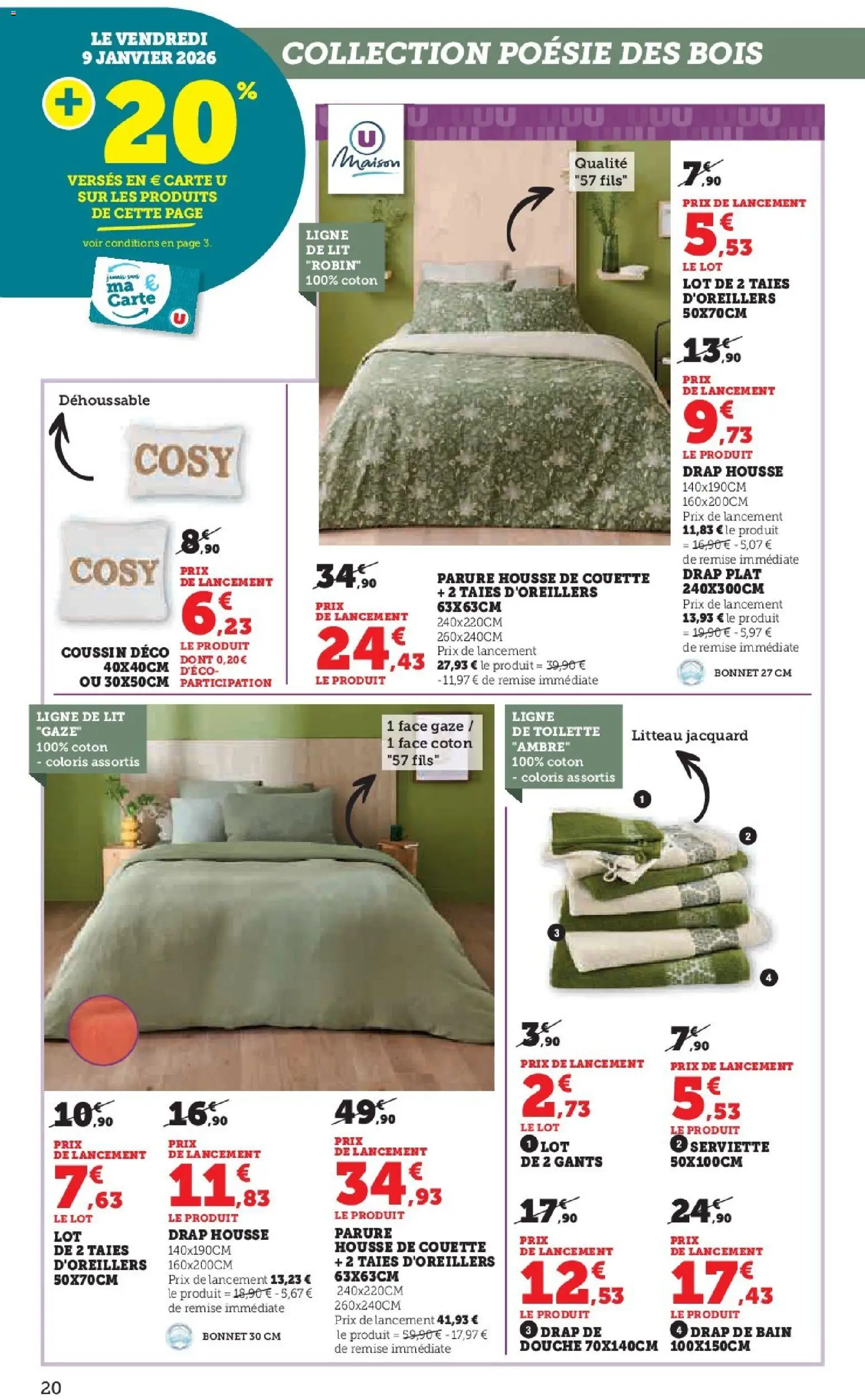 {H1} | Page: 20 | Produits: Bonnet, Lit, Housse de couette, Couette