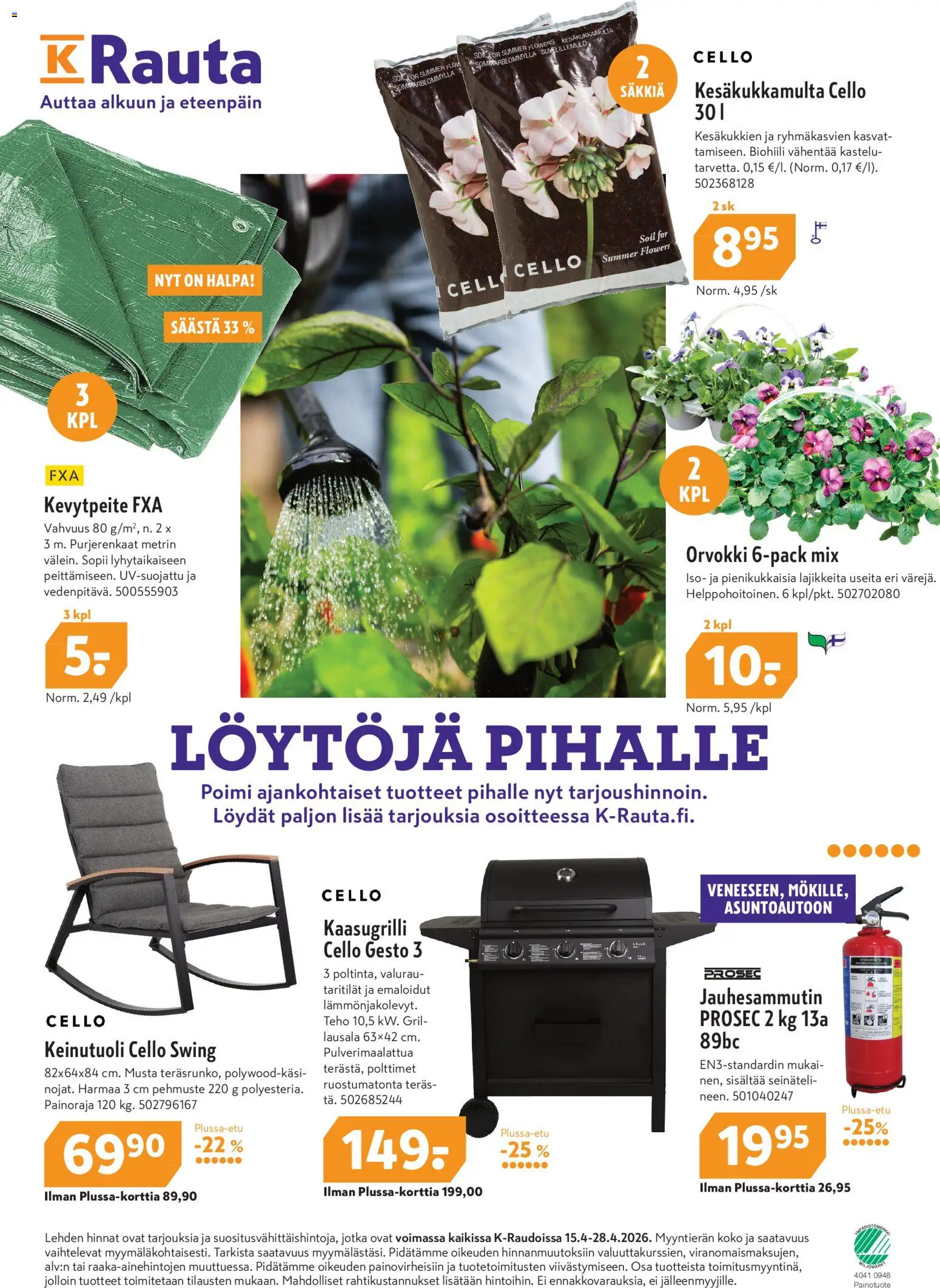 K-Rauta tarjoukset – voimassa 15.04.2026 alkaen | Sivu: 48 | Tuotteet: Kaasugrilli