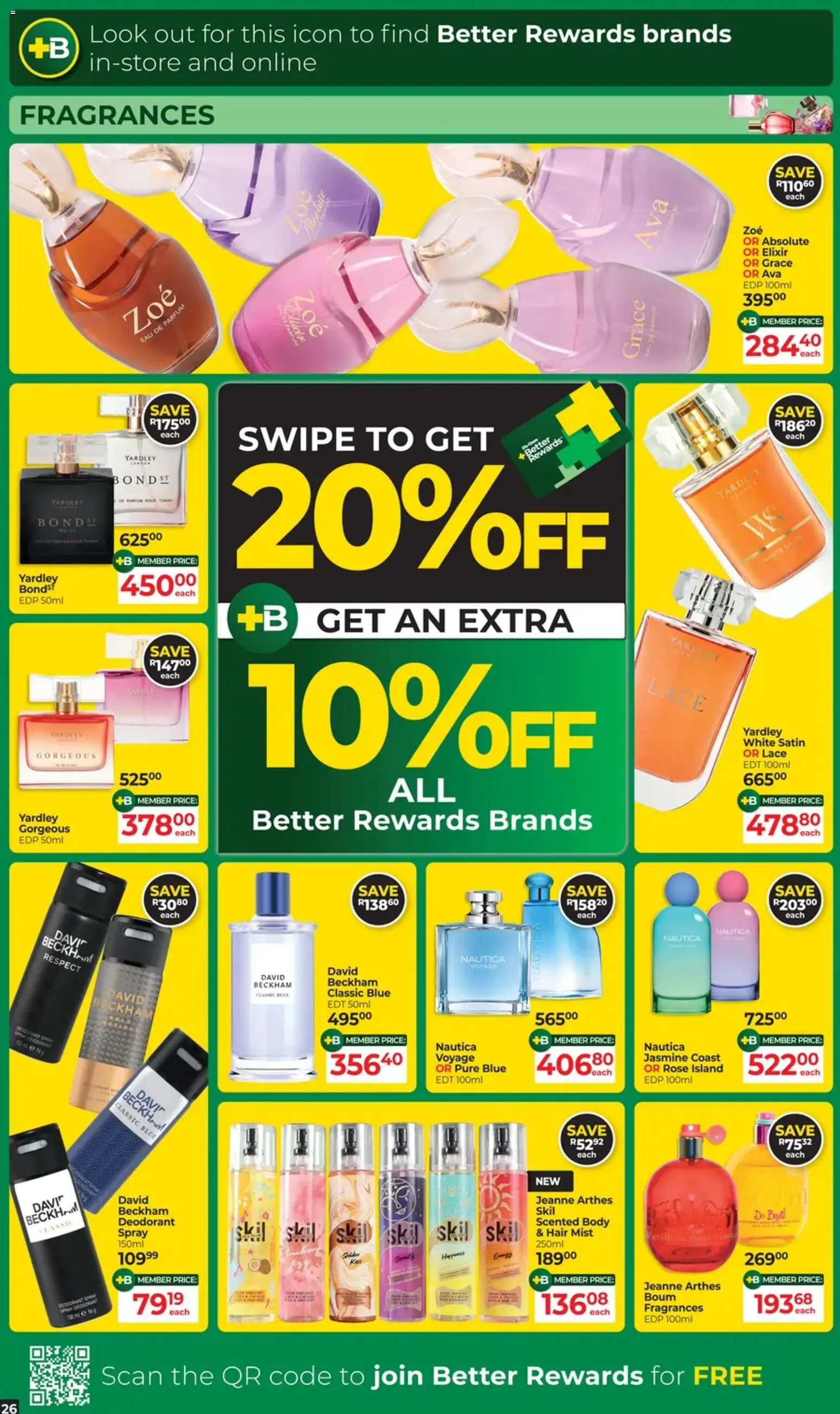 New Dis-Chem catalogue – valid from 21.10.2025 | Page: 26 | Products: Deodorant, Peach