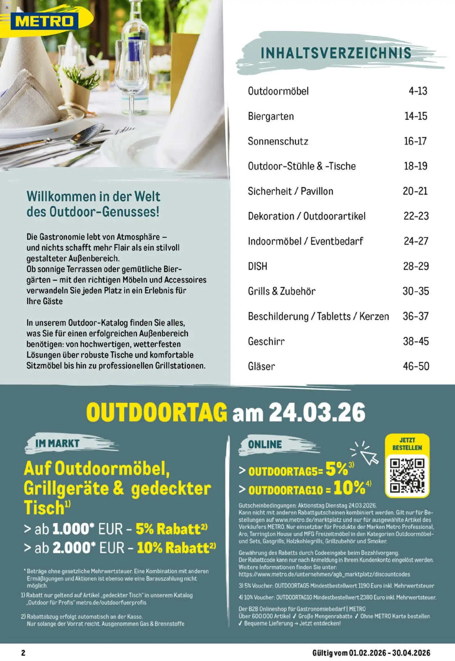 Metro Outdoor für Profis – gültig ab 01.02.2026 | Seite: 2 | Produkte: Bier