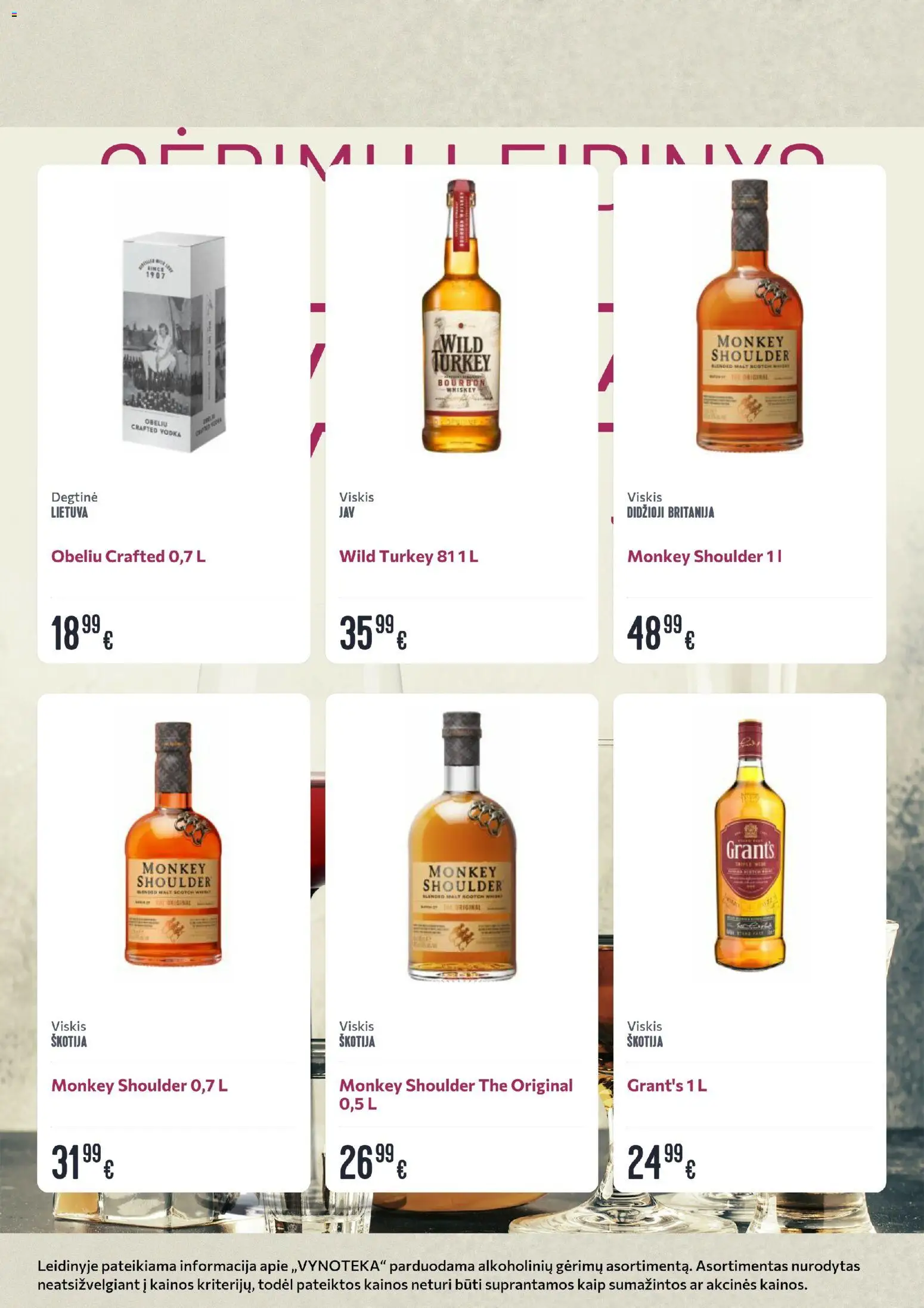 VYNOTEKA akcijos nuo 06.04.2026 | Puslapis: 6 | Prekių: Degtinė, Viskis