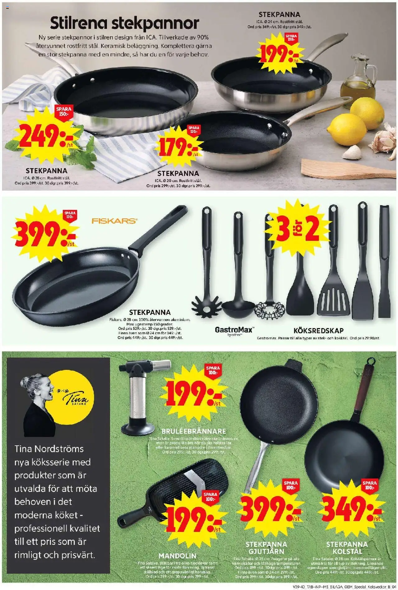 ICA Maxi reklamblad aktuell från 22.09.2025 | Sida: 24 | Produkter: Gem, Lax, Stekpanna