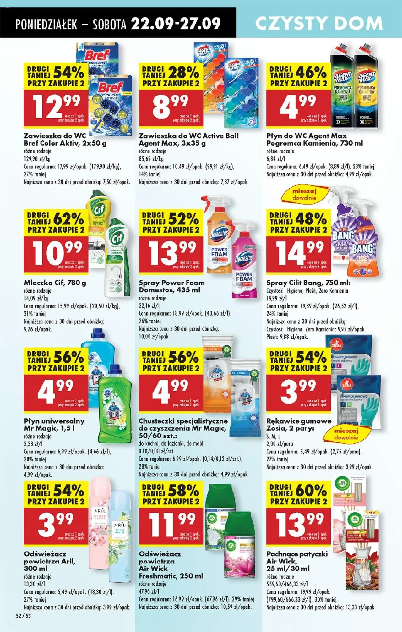 Biedronka gazetka od 22.09.2025 | Strona: 56 | Produkty: Odświeżacz, Odświeżacz powietrza, Aril odświeżacz, Domestos