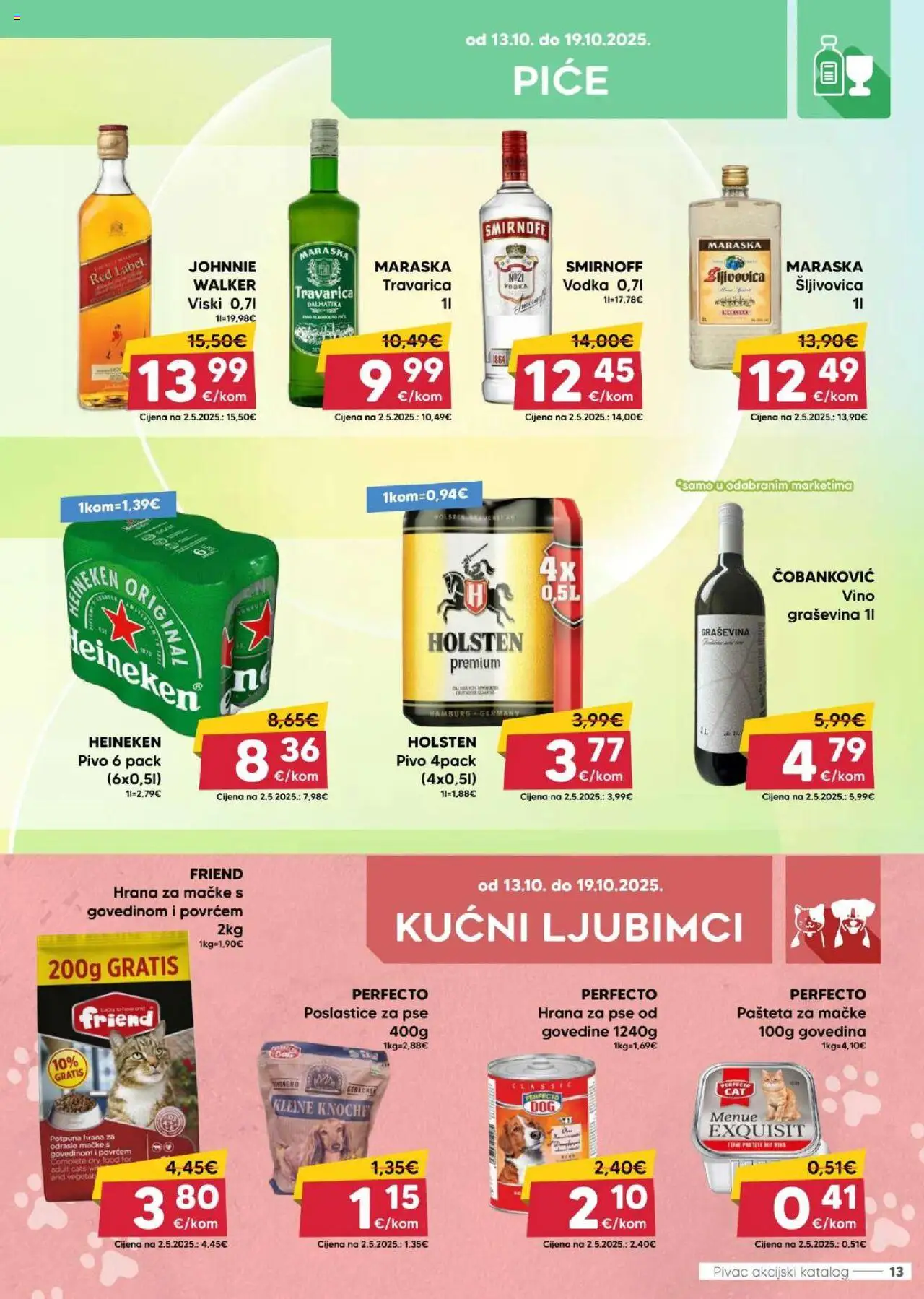 Pivac katalog | vrijedi od 13.10.2025 | Stranica: 13 | Proizvodi: Red Label, Vino, Heineken, Pašteta