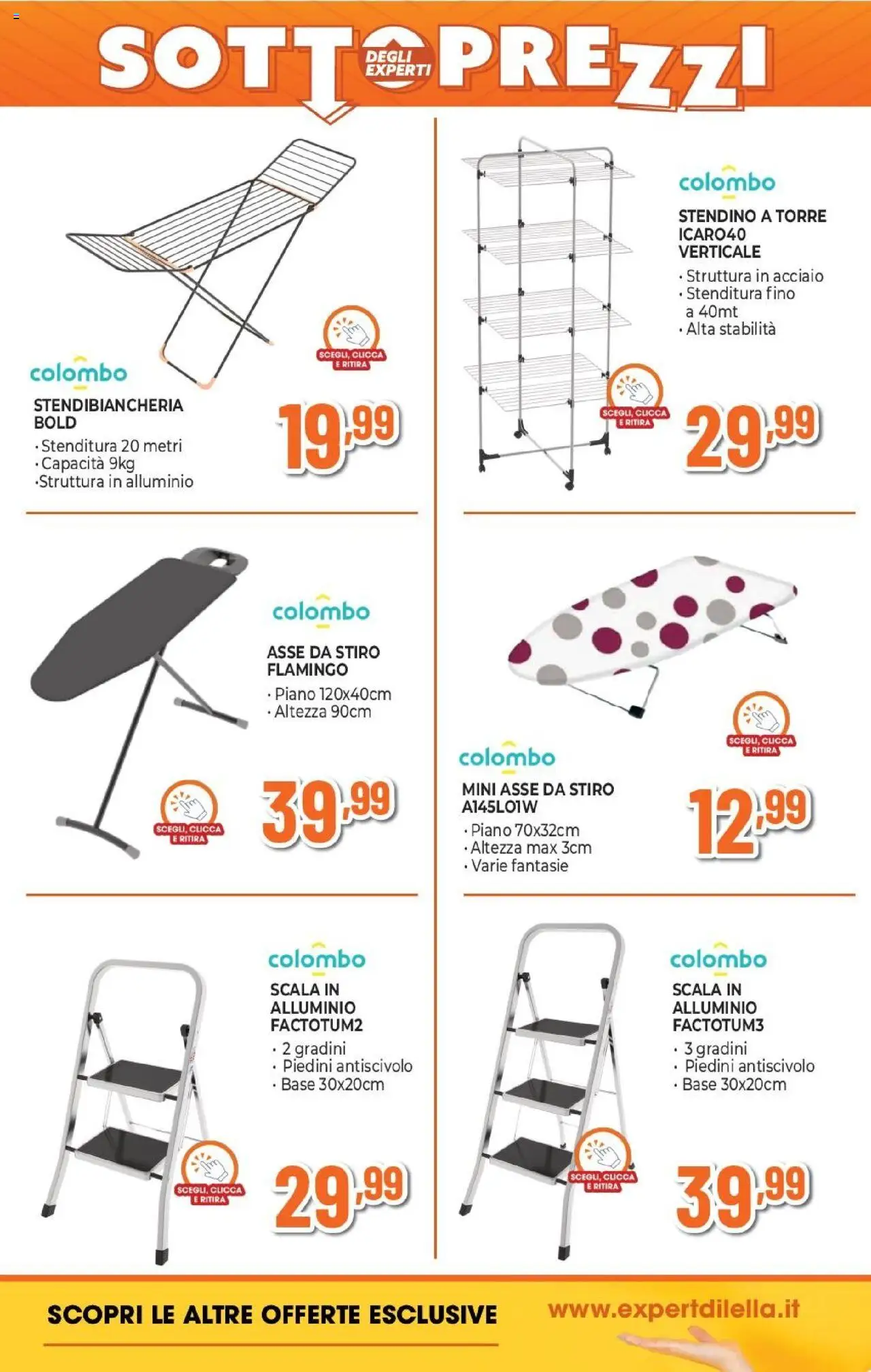 Volantino Expert del 02.10.2025 | Pagina: 16 | Prodotti: Stendibiancheria, Scala, Stendino, Alluminio