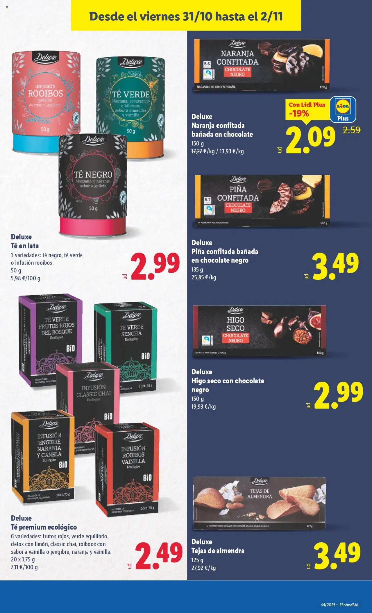 Lidl catálogo MAD │ válido desde el 27.10.2025 | Página: 25 | Productos: Naranjas, Piña, Manzana, Té