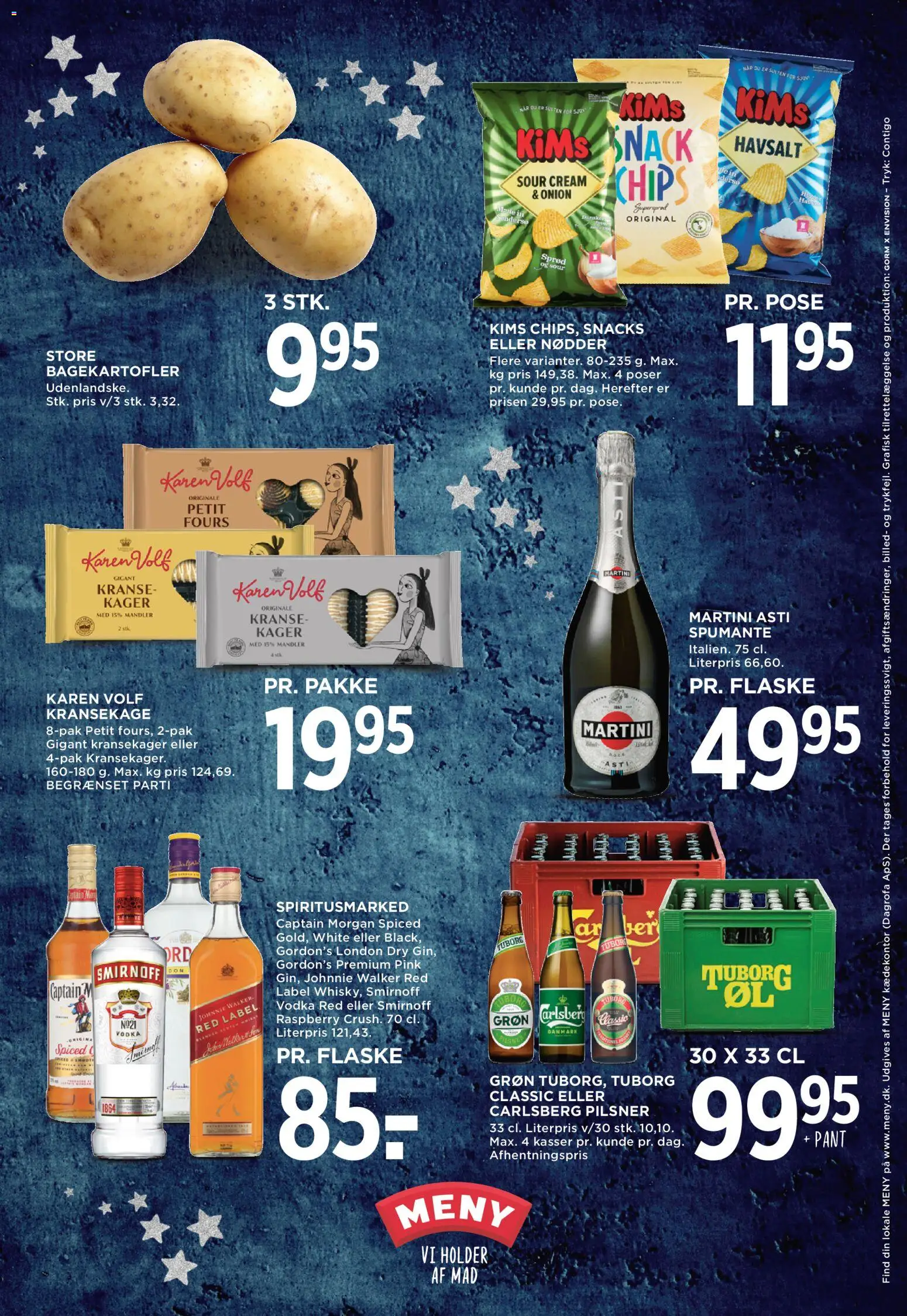Meny tilbudsavis – gyldig fra 27.12.2025 | Side: 42 | Produkter: Nødder, Vodka, Mandler, Kager