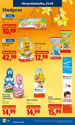 Pogląd oferty "Kinder Czekolada, 150 g Kinder Chocolate" - ważna od 30.03.2026 | Strona: 50 | Produkty: Czekolady, Słodycze, Czekolada