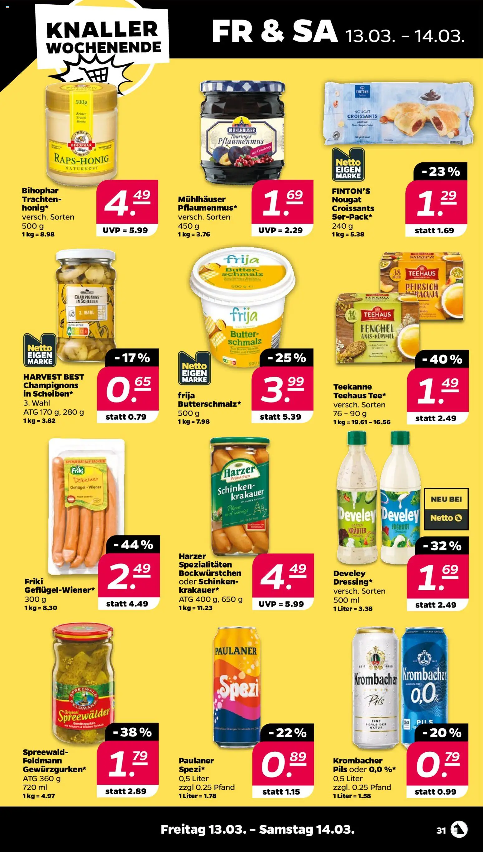 Netto Prospekt 	 – gültig ab 09.03.2026 | Seite: 37 | Produkte: Paulaner spezi, Pils, Schinken, Paulaner