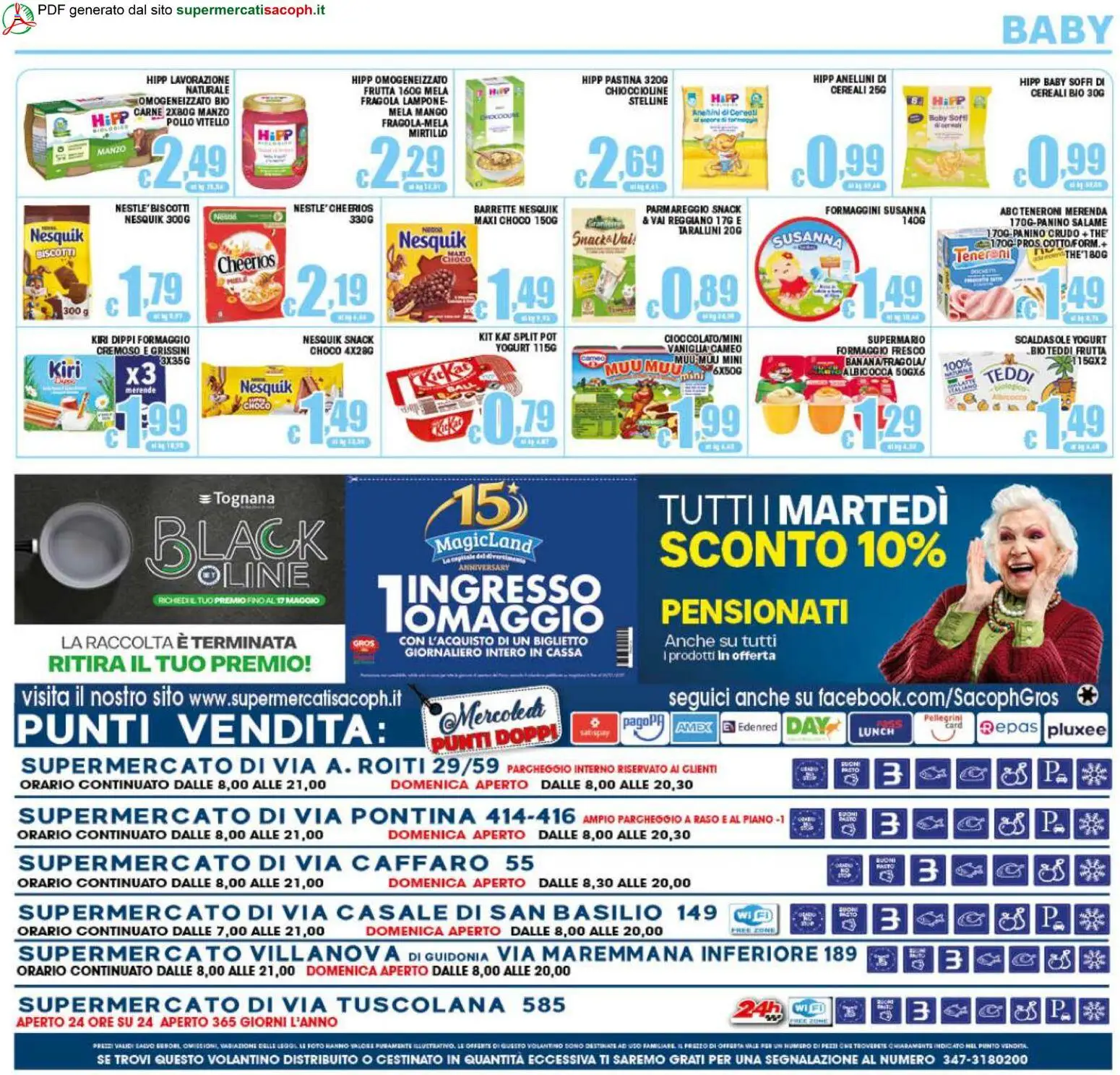 Volantino Sacoph del 29.04.2026 | Pagina: 20 | Prodotti: Manzo, Biscotti, Mango, Vitello